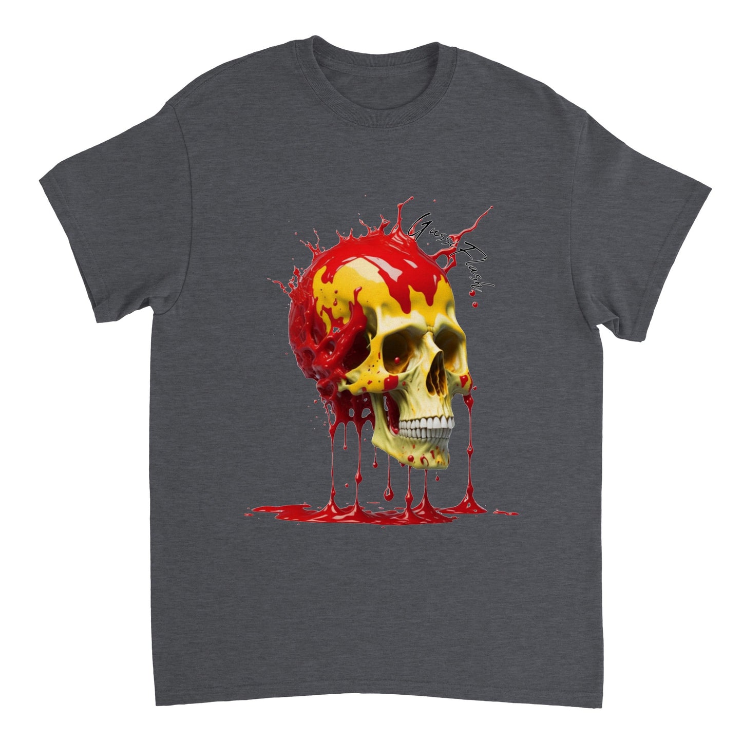 Schweres Unisex T-Shirt mit Skull von GussiFlash