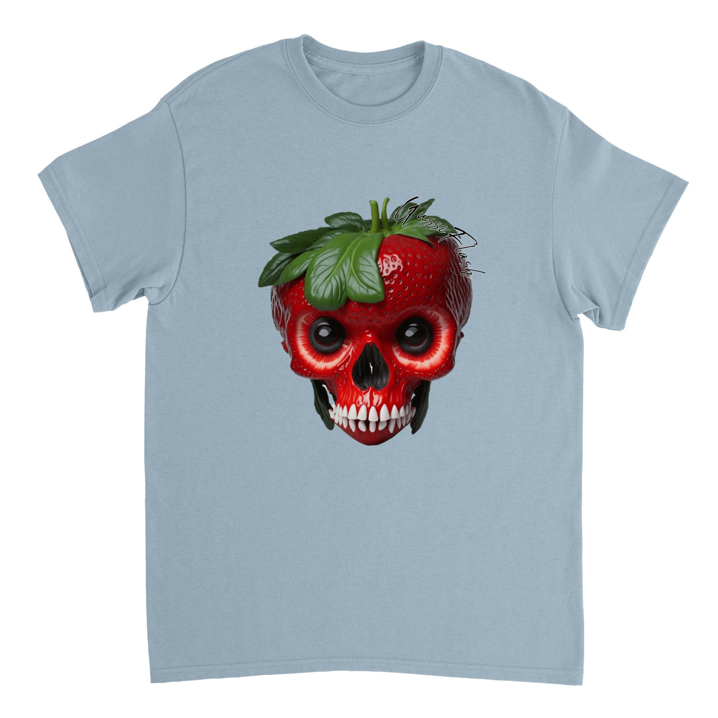 Schweres Unisex T-Shirt mit GussiFlash Skull