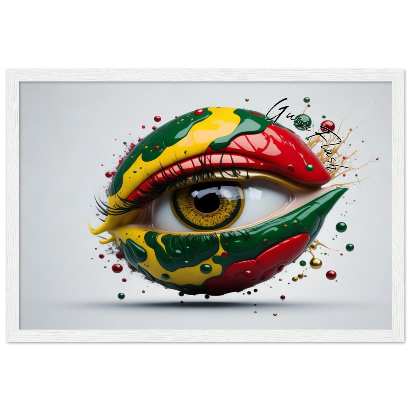 Premium-Poster aus mattem Papier mit Holzrahmen