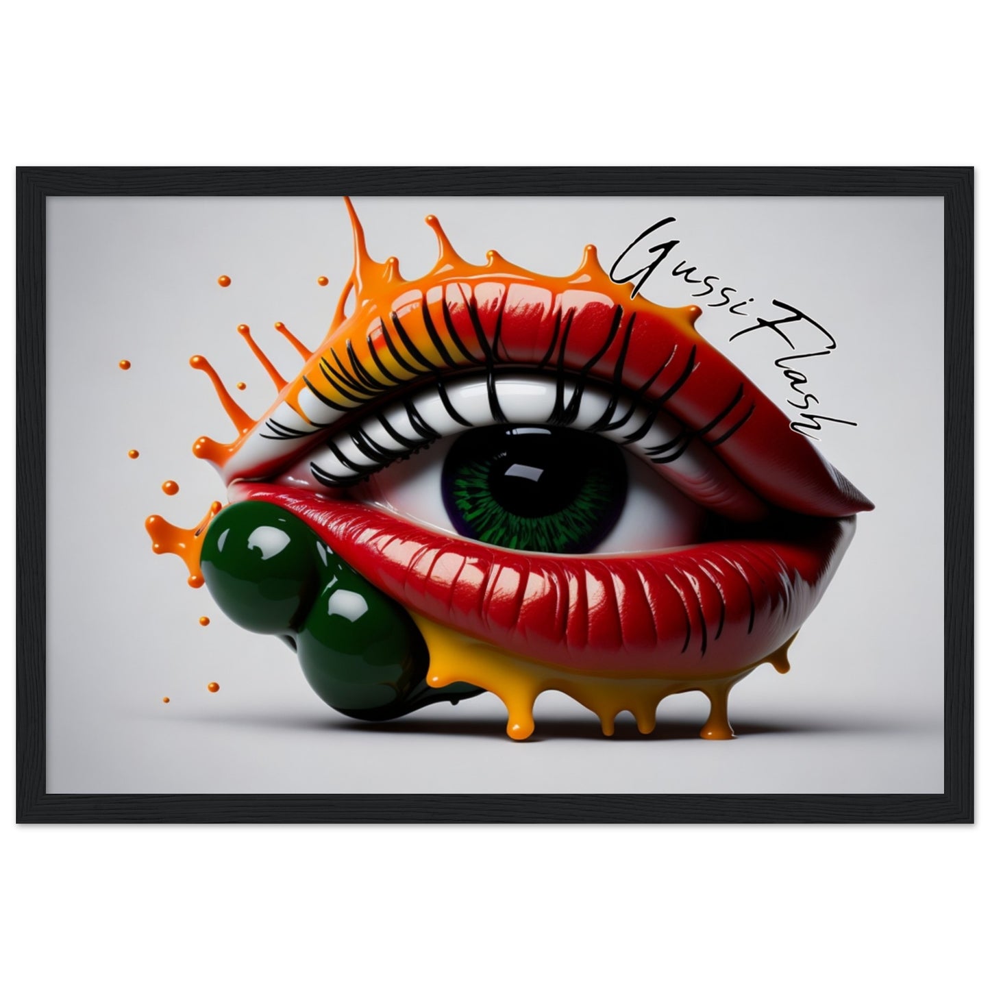 Premium-Poster aus mattem Papier mit Holzrahmen