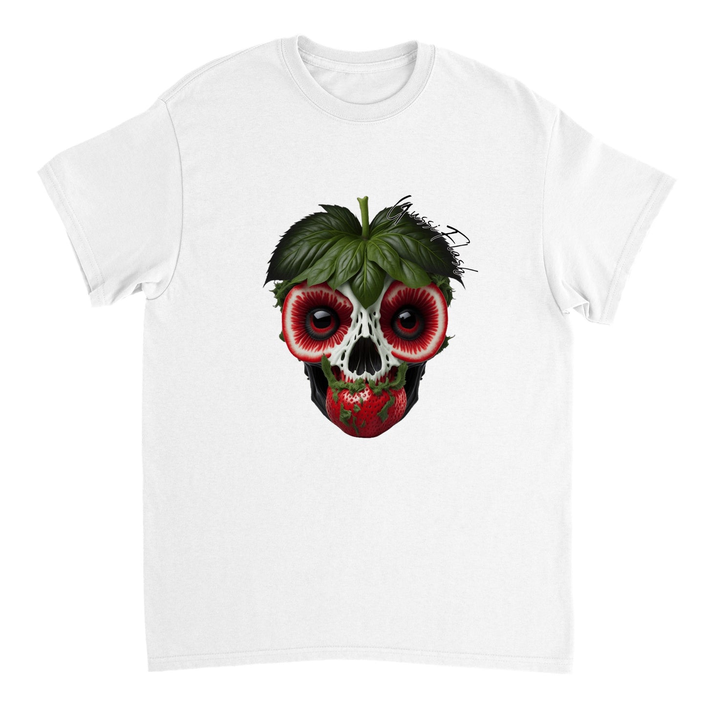 Schweres Unisex T-Shirt mit GussiFlash Skull