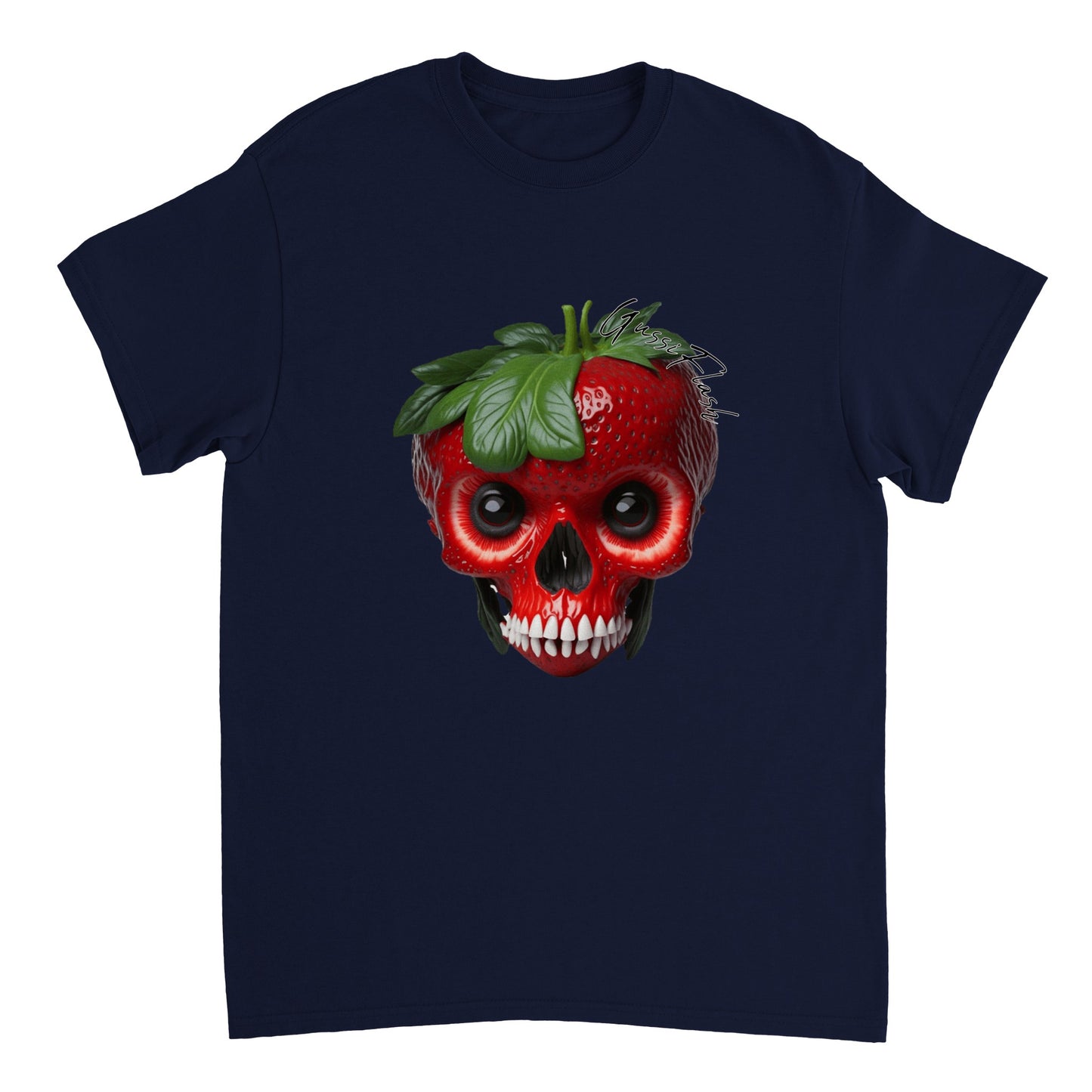 Schweres Unisex T-Shirt mit GussiFlash Skull