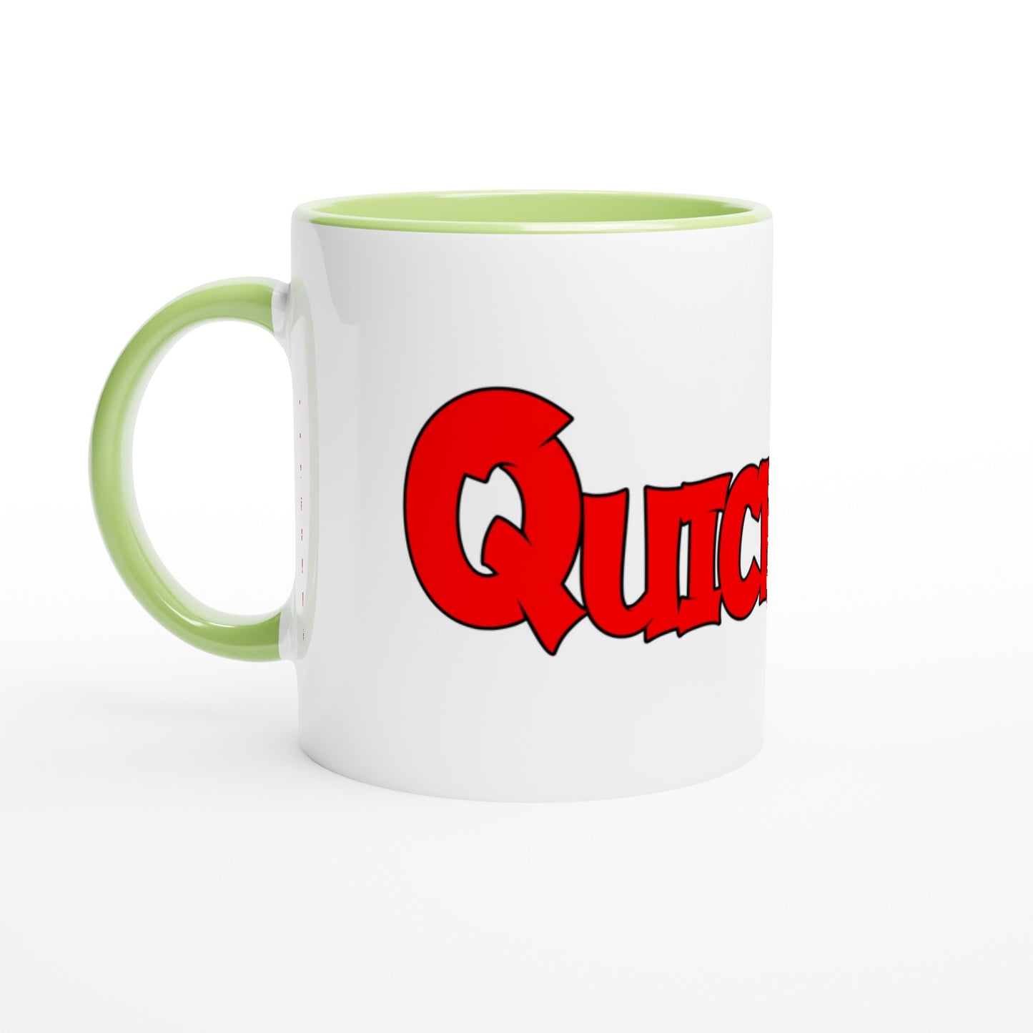 Weiße QuickKeramiktasse 11oz mit Farbe an der Innenseite