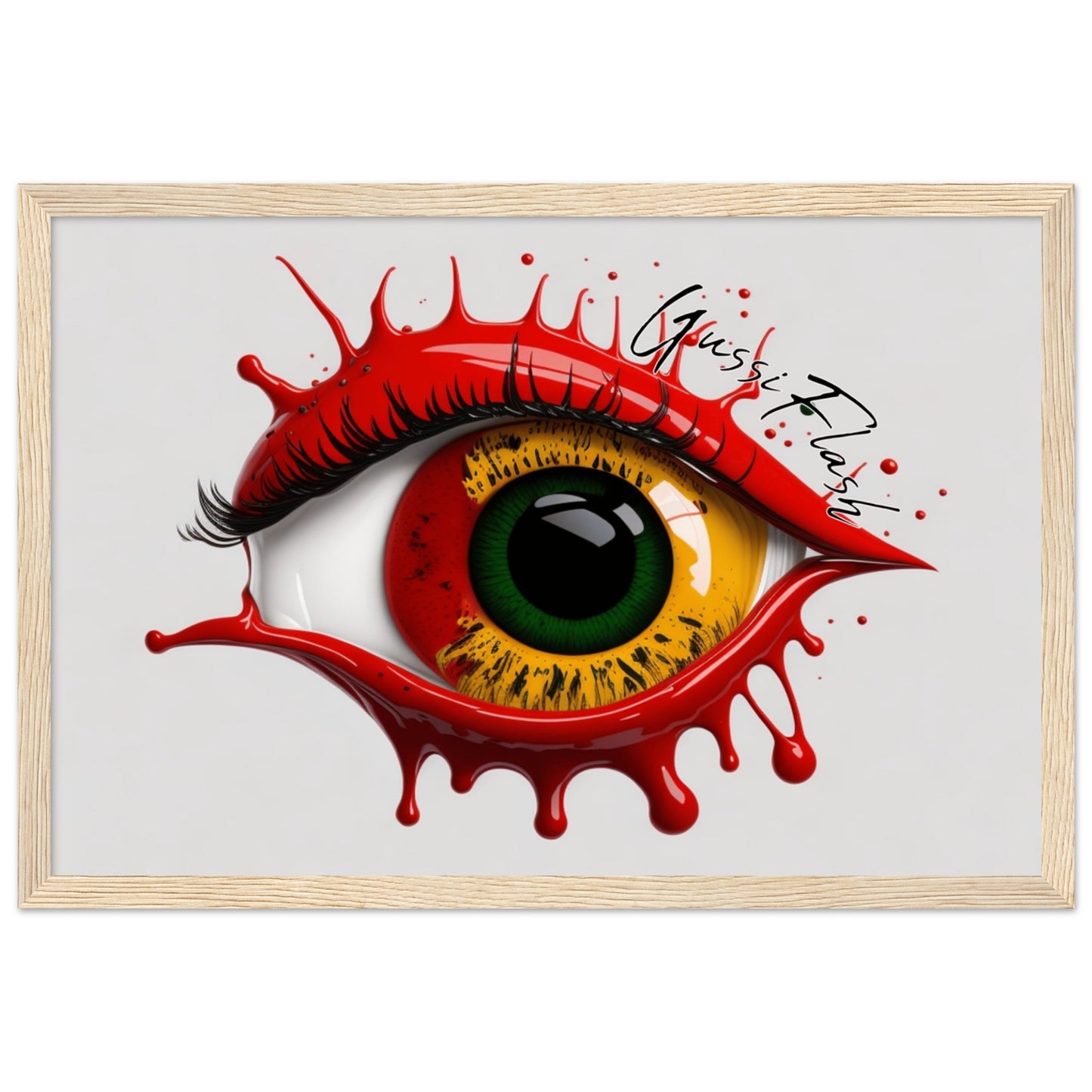 Premium-Poster aus mattem Papier mit Holzrahmen
