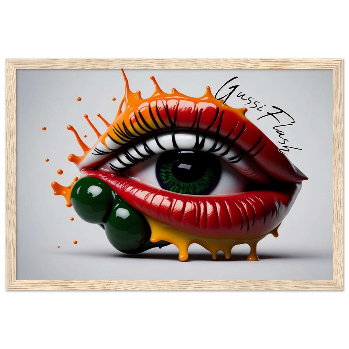Premium-Poster aus mattem Papier mit Holzrahmen