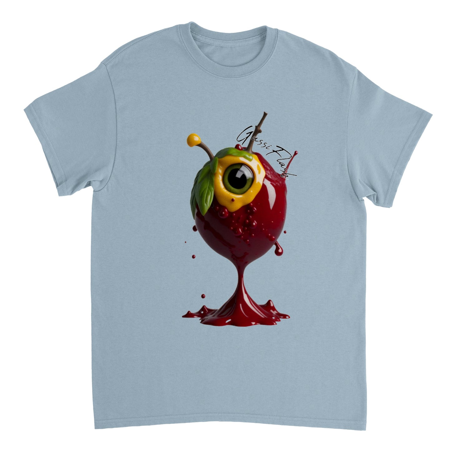 Schweres Unisex T-Shirt mit Rundhalsausschnitt und Gussiflash Logo
