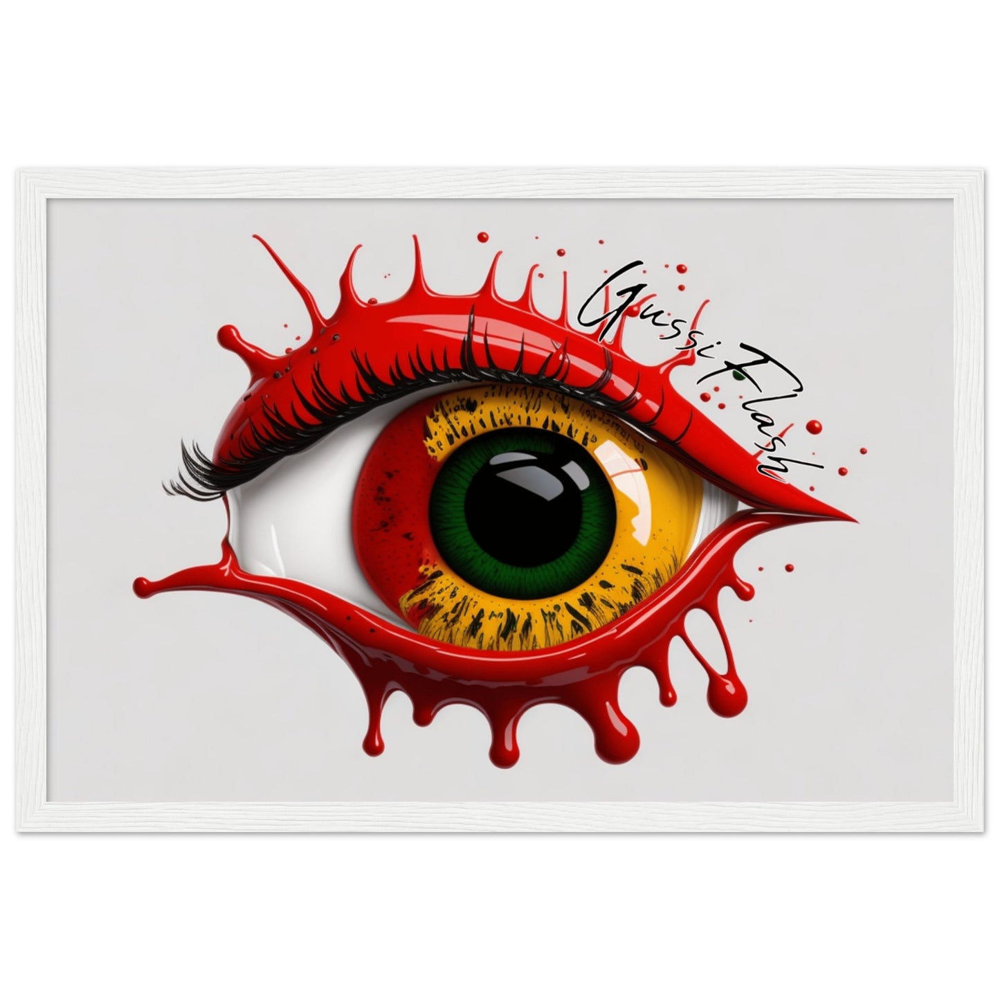 Premium-Poster aus mattem Papier mit Holzrahmen