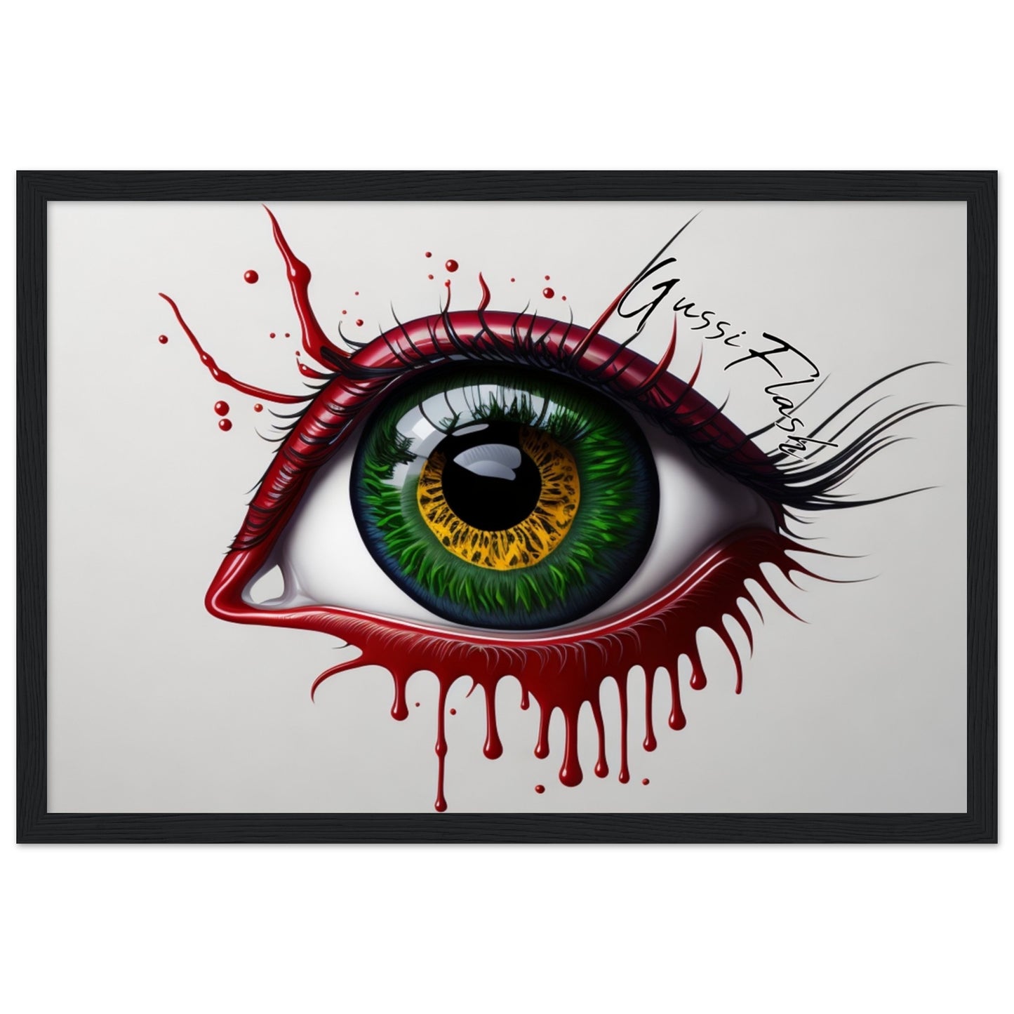 Premium-Poster aus mattem Papier mit Holzrahmen