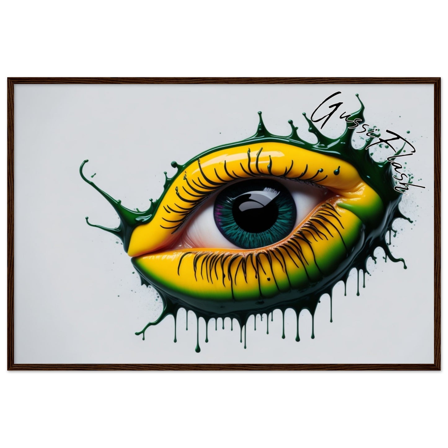 Premium-Poster aus mattem Papier mit Holzrahmen
