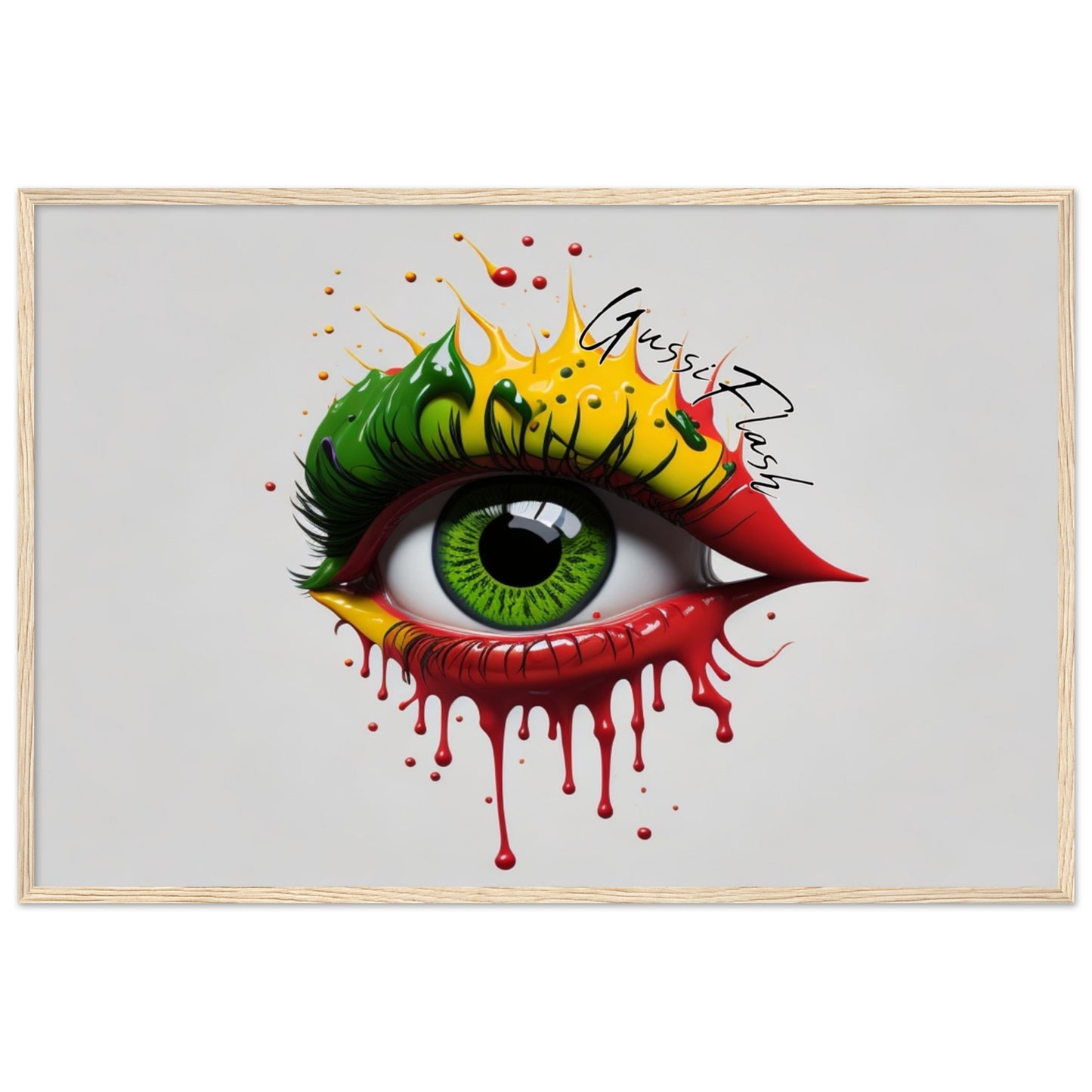 Premium-Poster aus mattem Papier mit Holzrahmen