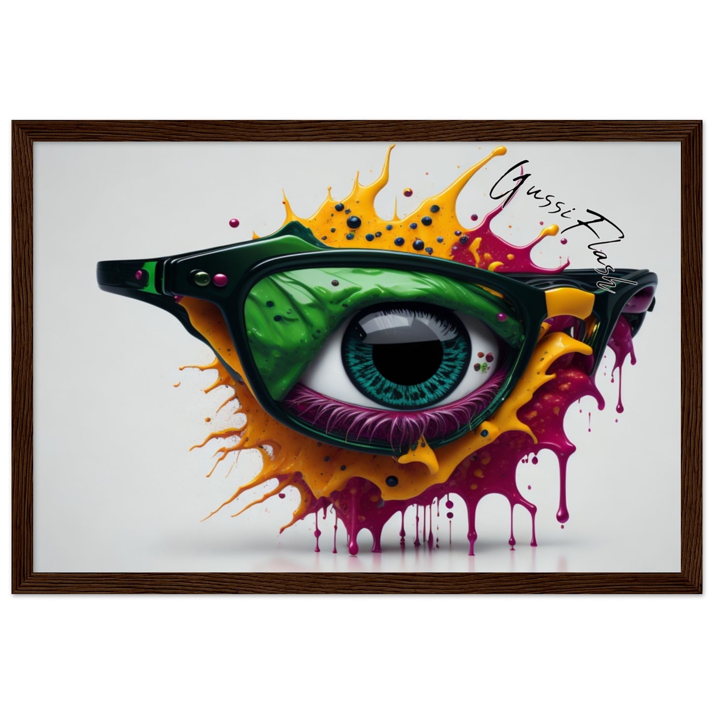 Premium-Poster aus mattem Papier mit Holzrahmen