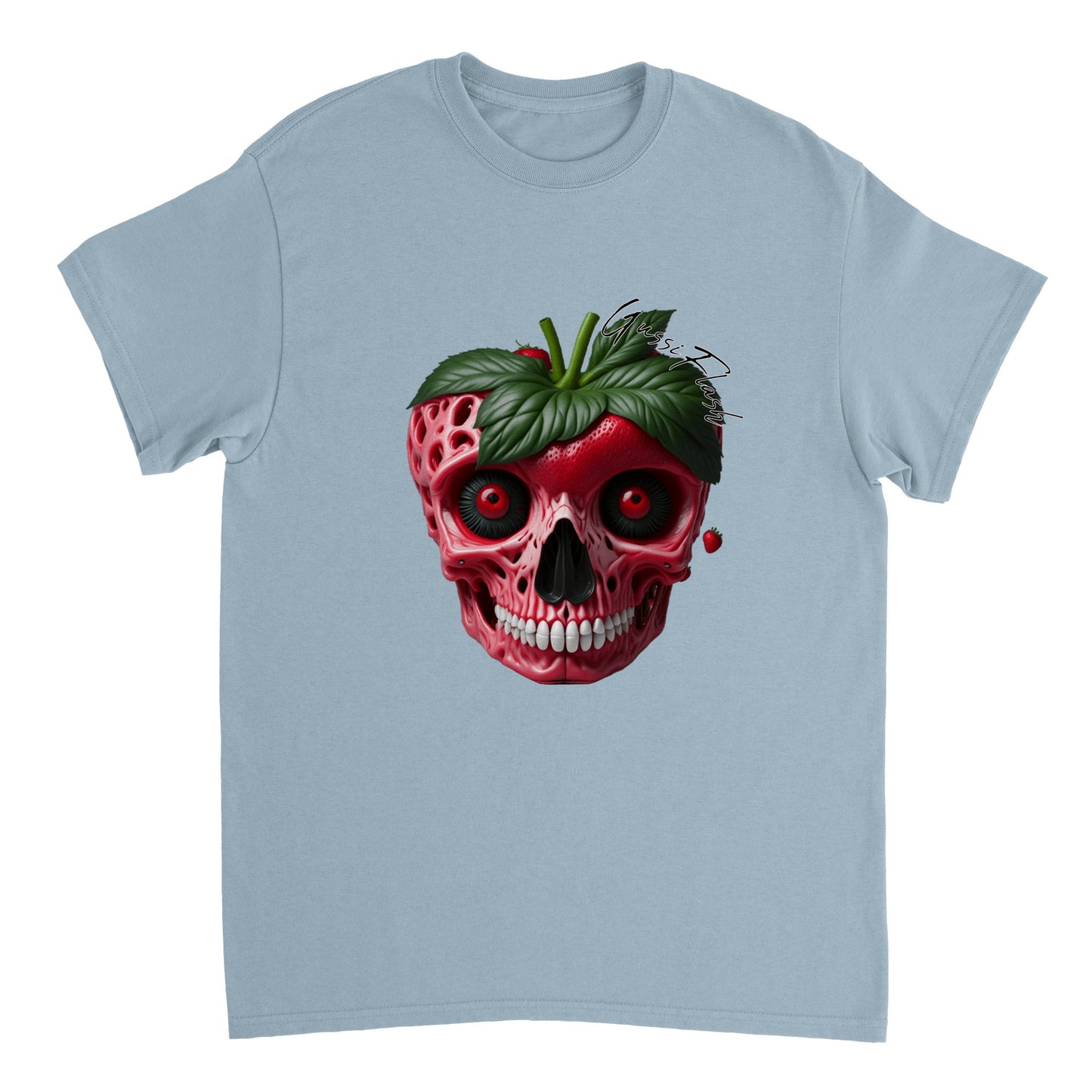 Schweres Unisex T-Shirt mit GussiFlash Skull