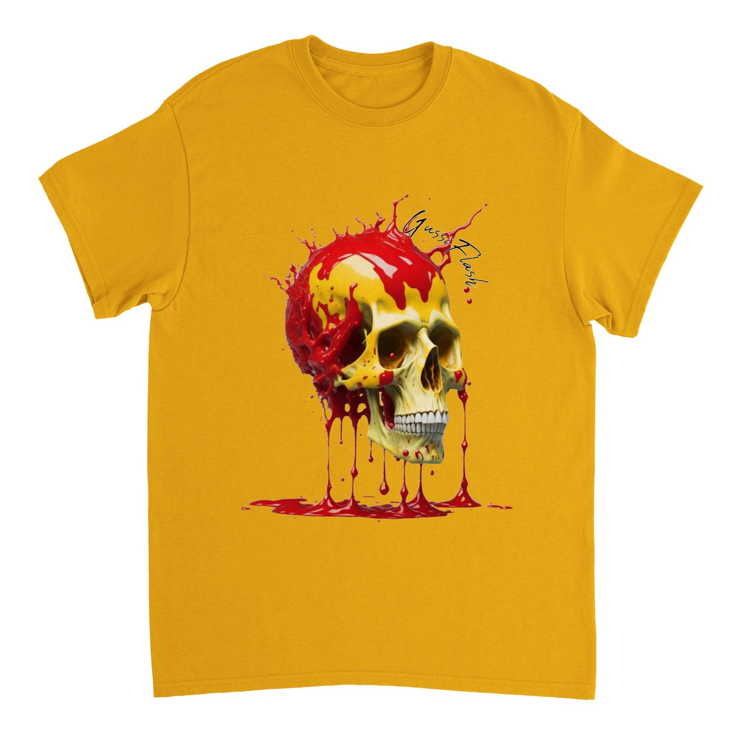 Schweres Unisex T-Shirt mit Skull von GussiFlash