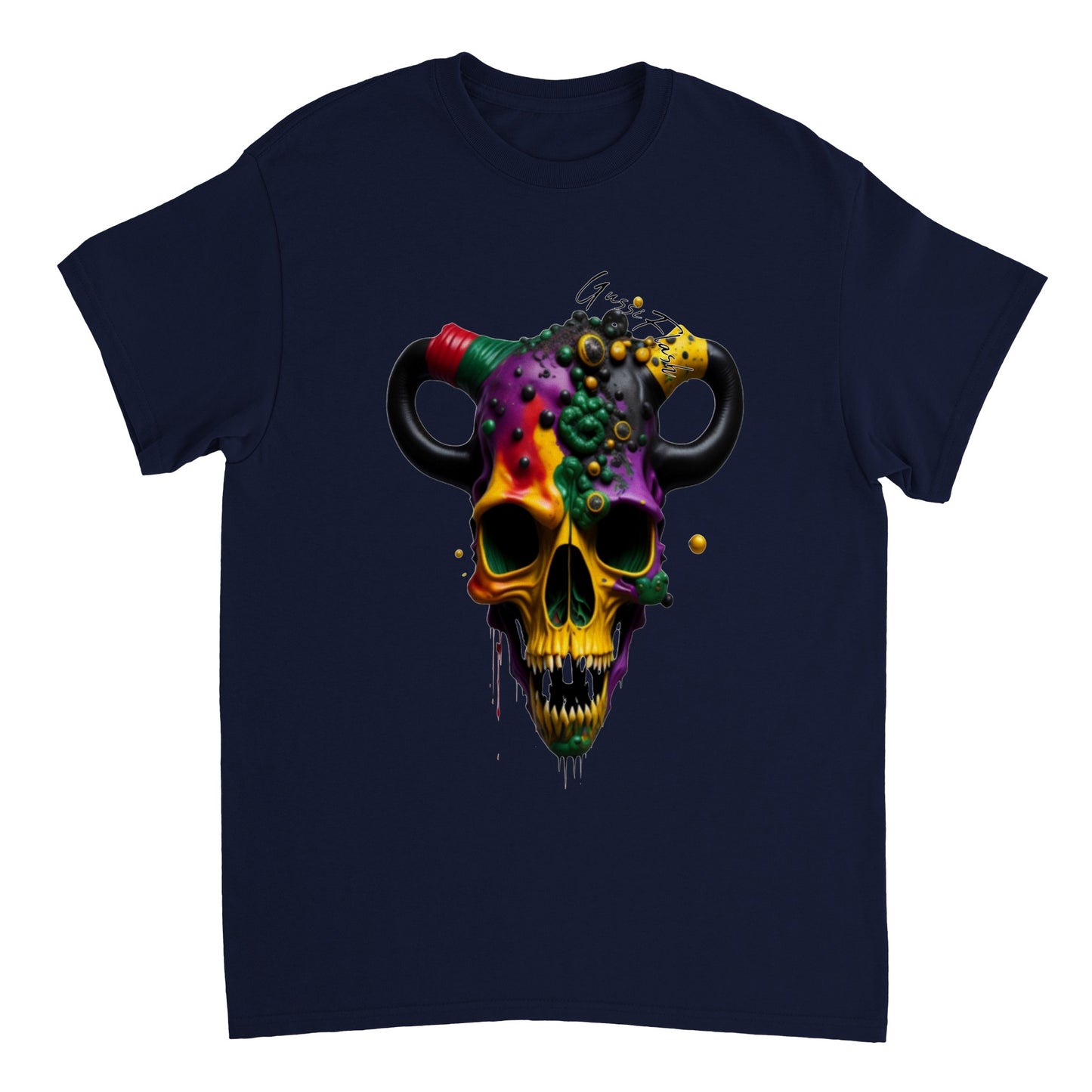 Schweres Unisex T-Shirt mit GussiFlash Skull