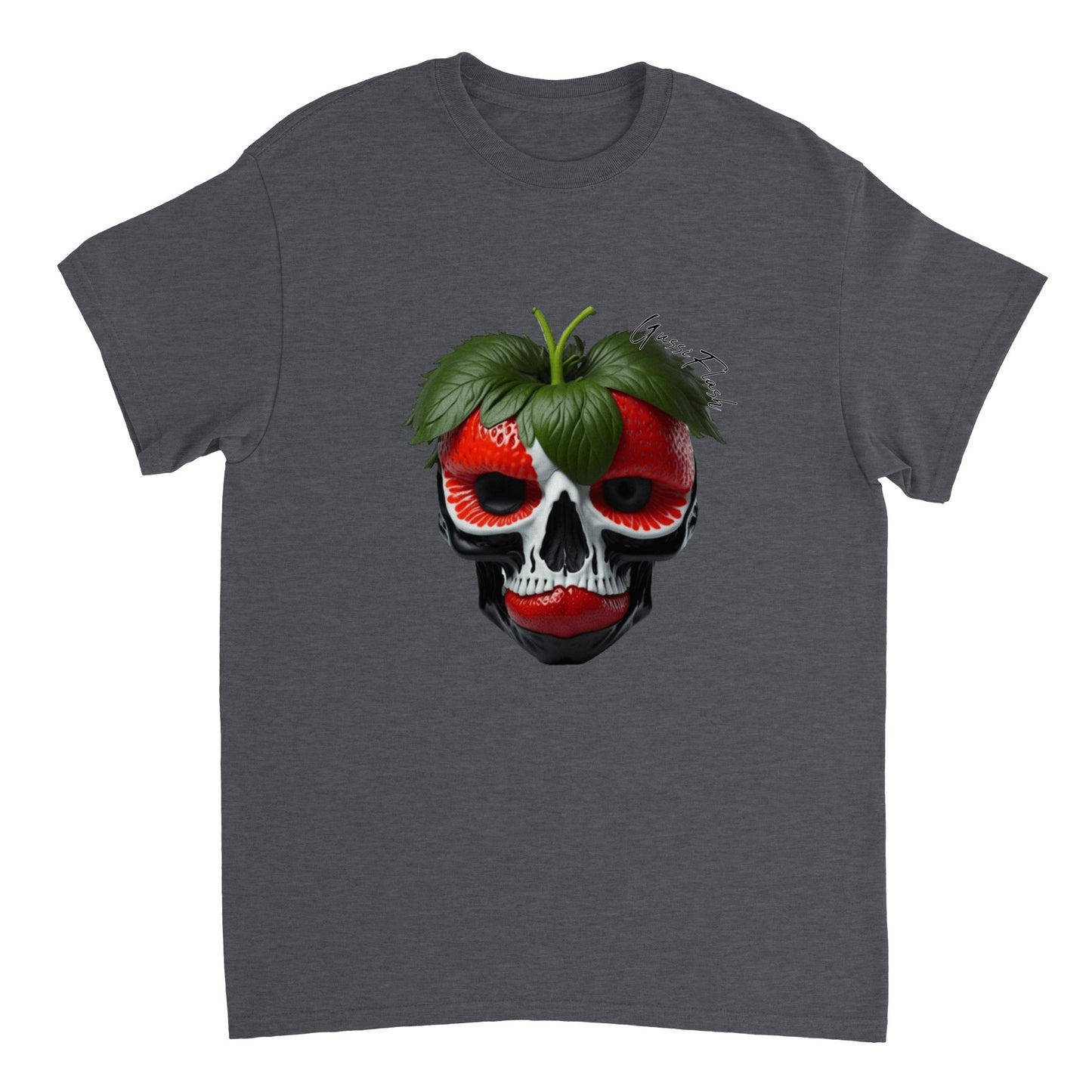 Schweres Unisex T-Shirt mit GussiFlash Skull