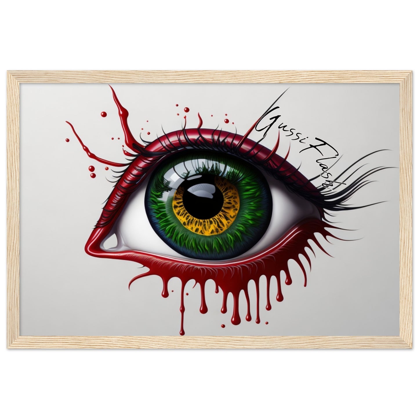 Premium-Poster aus mattem Papier mit Holzrahmen