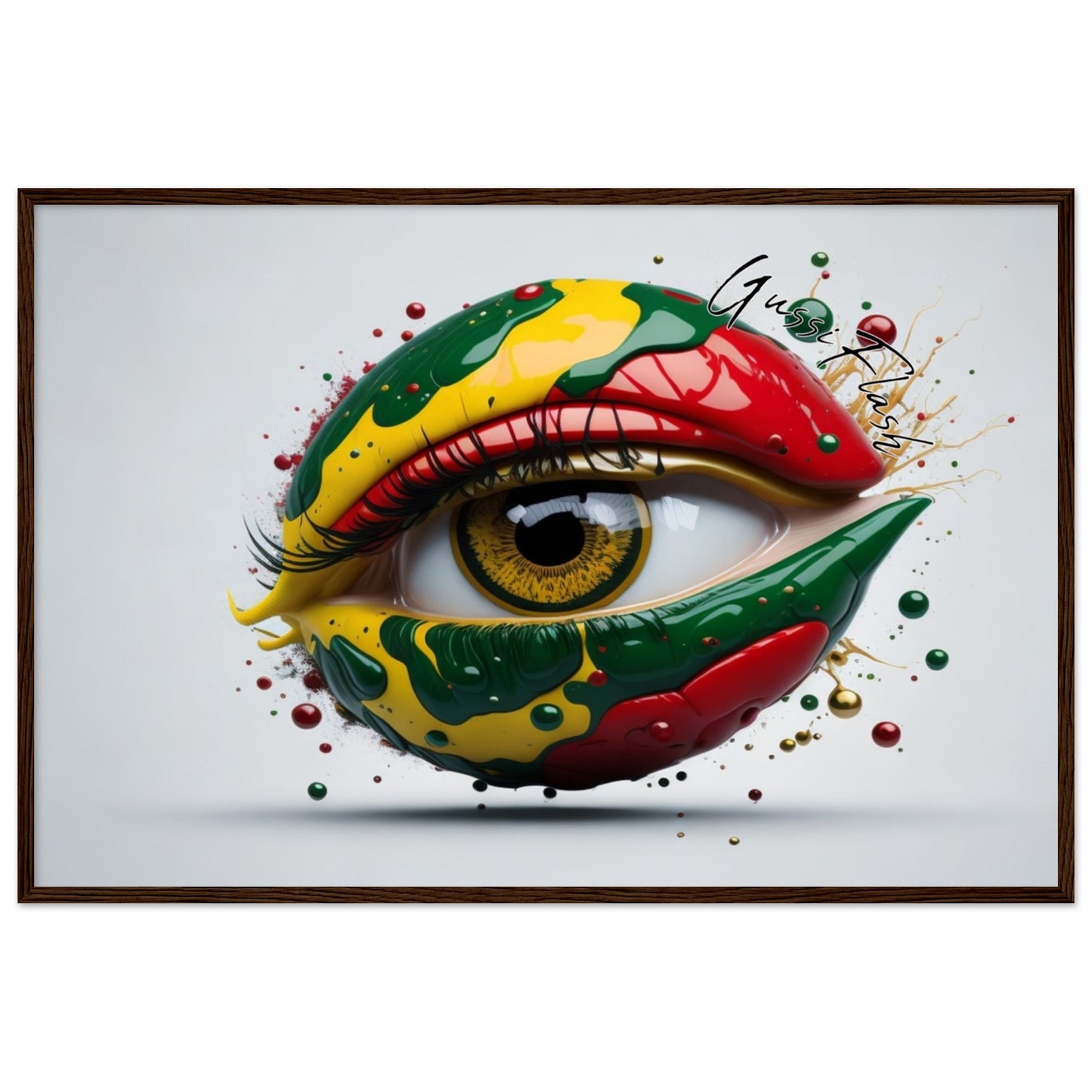 Premium-Poster aus mattem Papier mit Holzrahmen