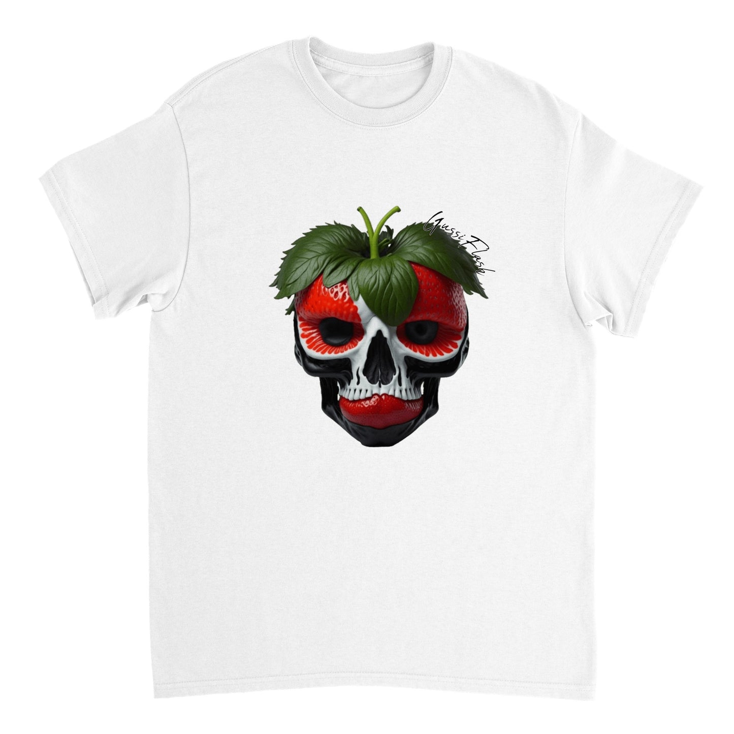 Schweres Unisex T-Shirt mit GussiFlash Skull
