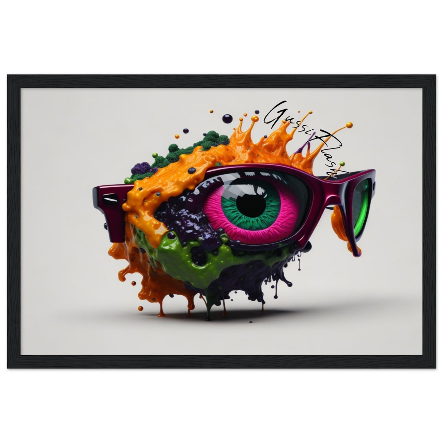 Premium-Poster aus mattem Papier mit Holzrahmen