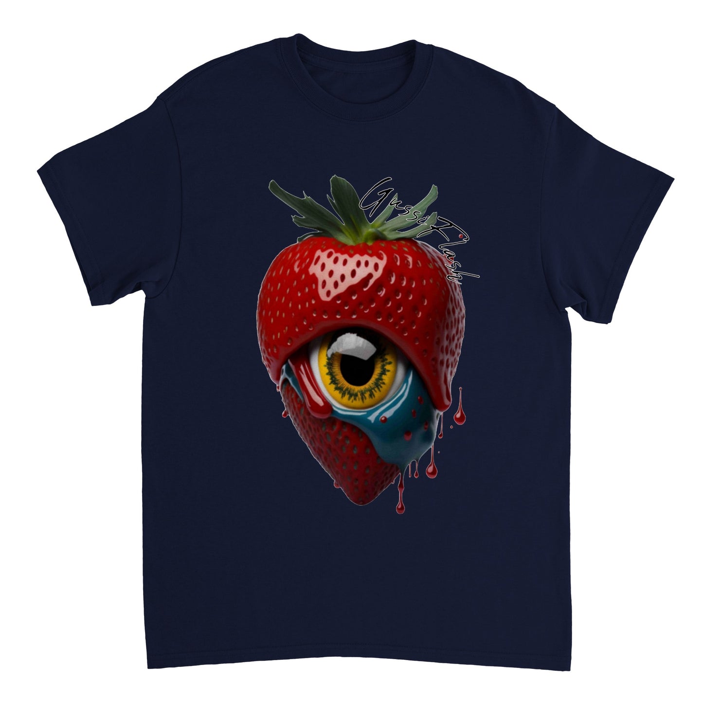 Schweres Unisex T-Shirt mit Rundhalsausschnitt und Gussiflash Logo