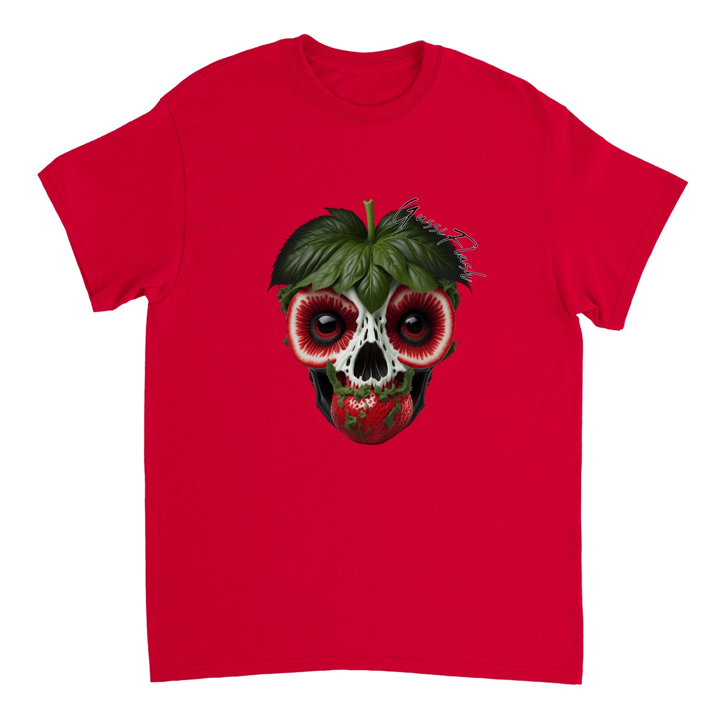 Schweres Unisex T-Shirt mit GussiFlash Skull