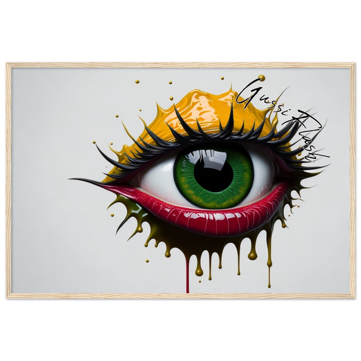 Premium-Poster aus mattem Papier mit Holzrahmen