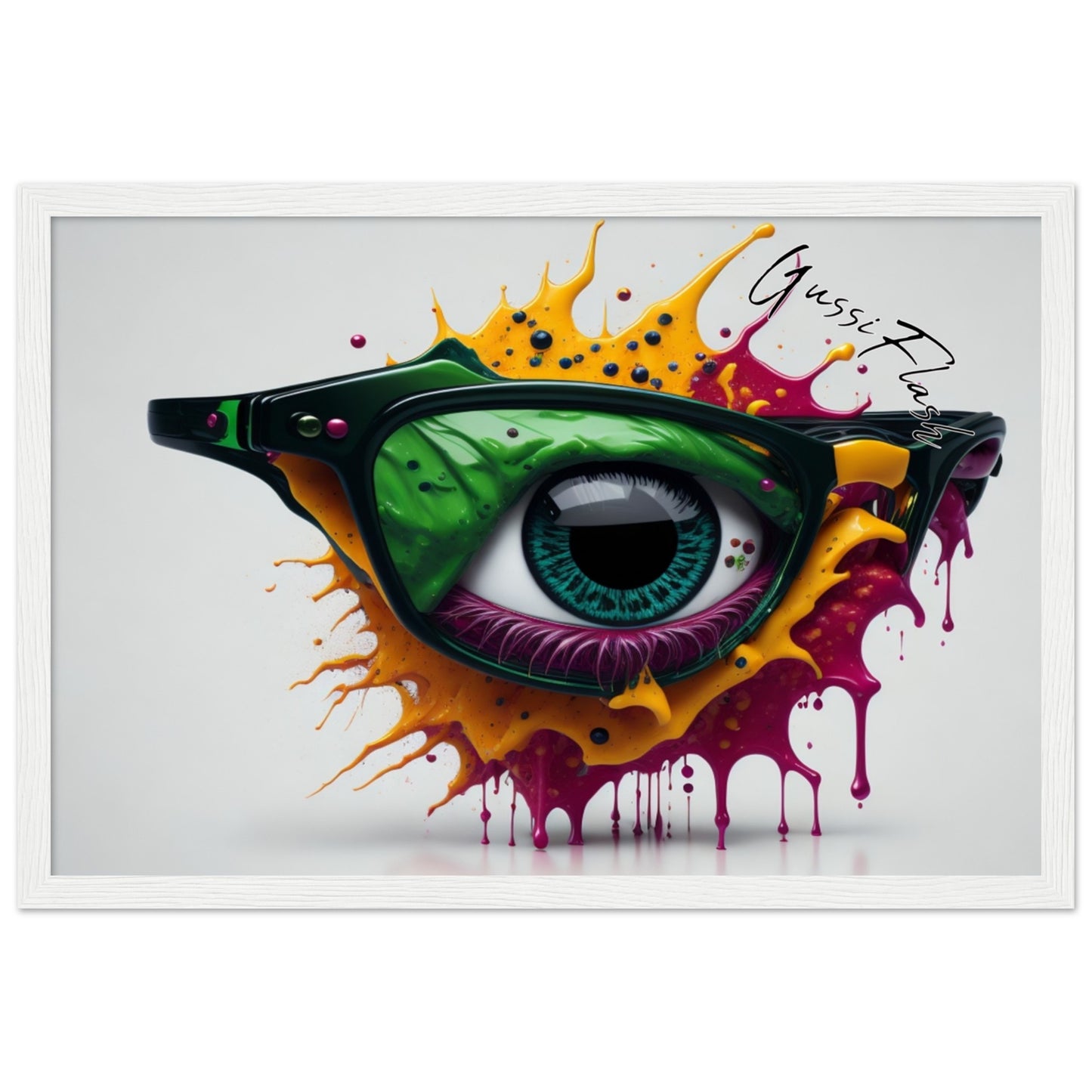 Premium-Poster aus mattem Papier mit Holzrahmen
