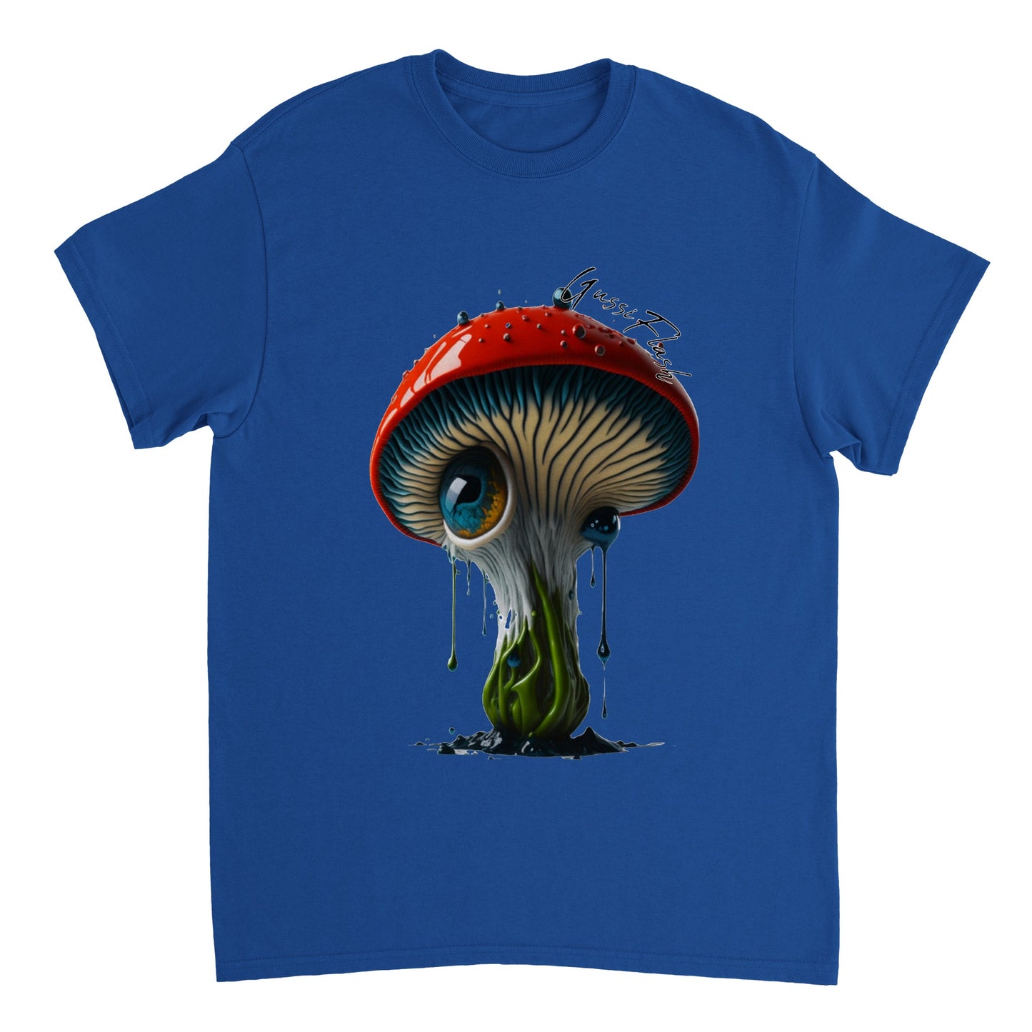 Schweres Unisex T-Shirt mit Rundhalsausschnitt und Gussiflash Logo