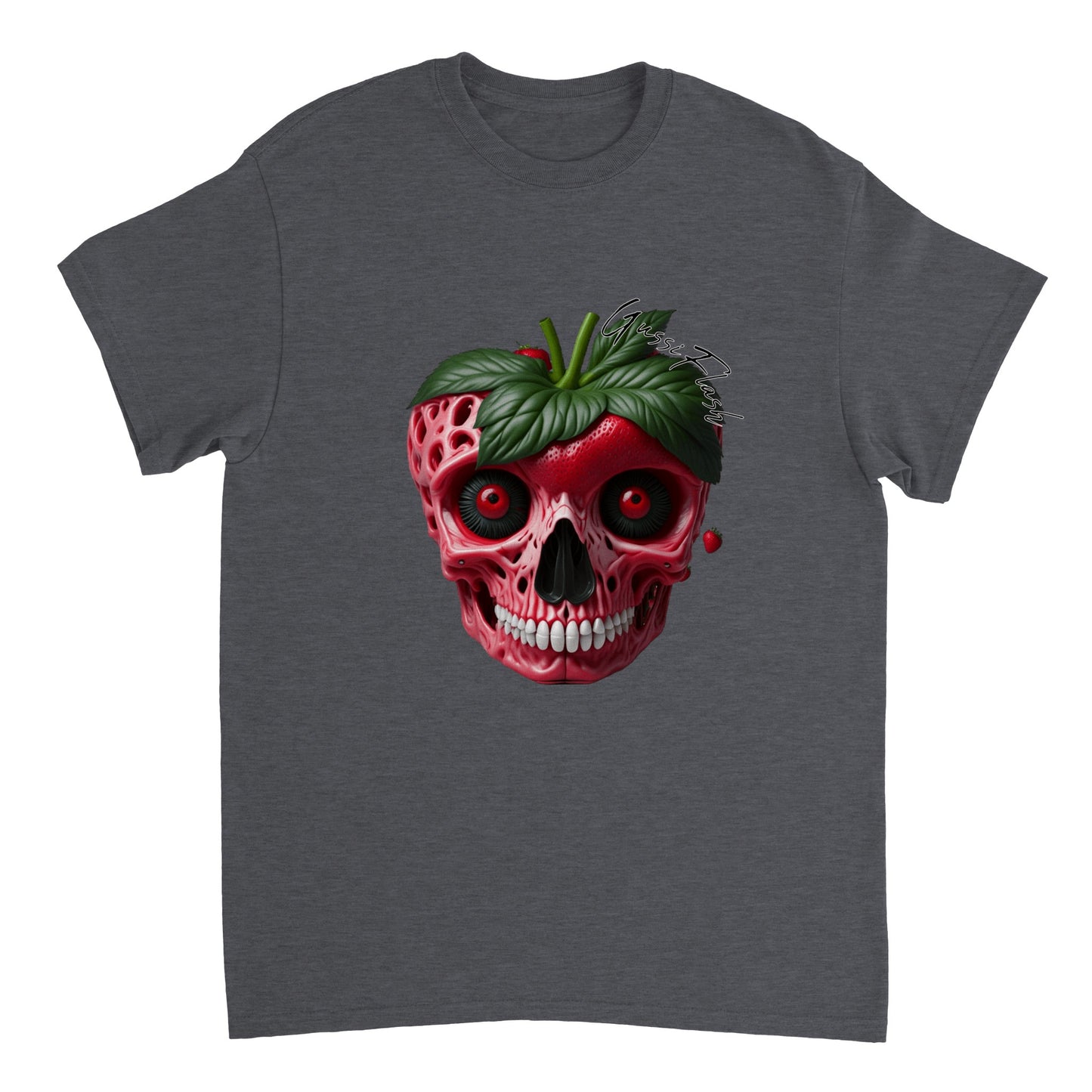 Schweres Unisex T-Shirt mit GussiFlash Skull