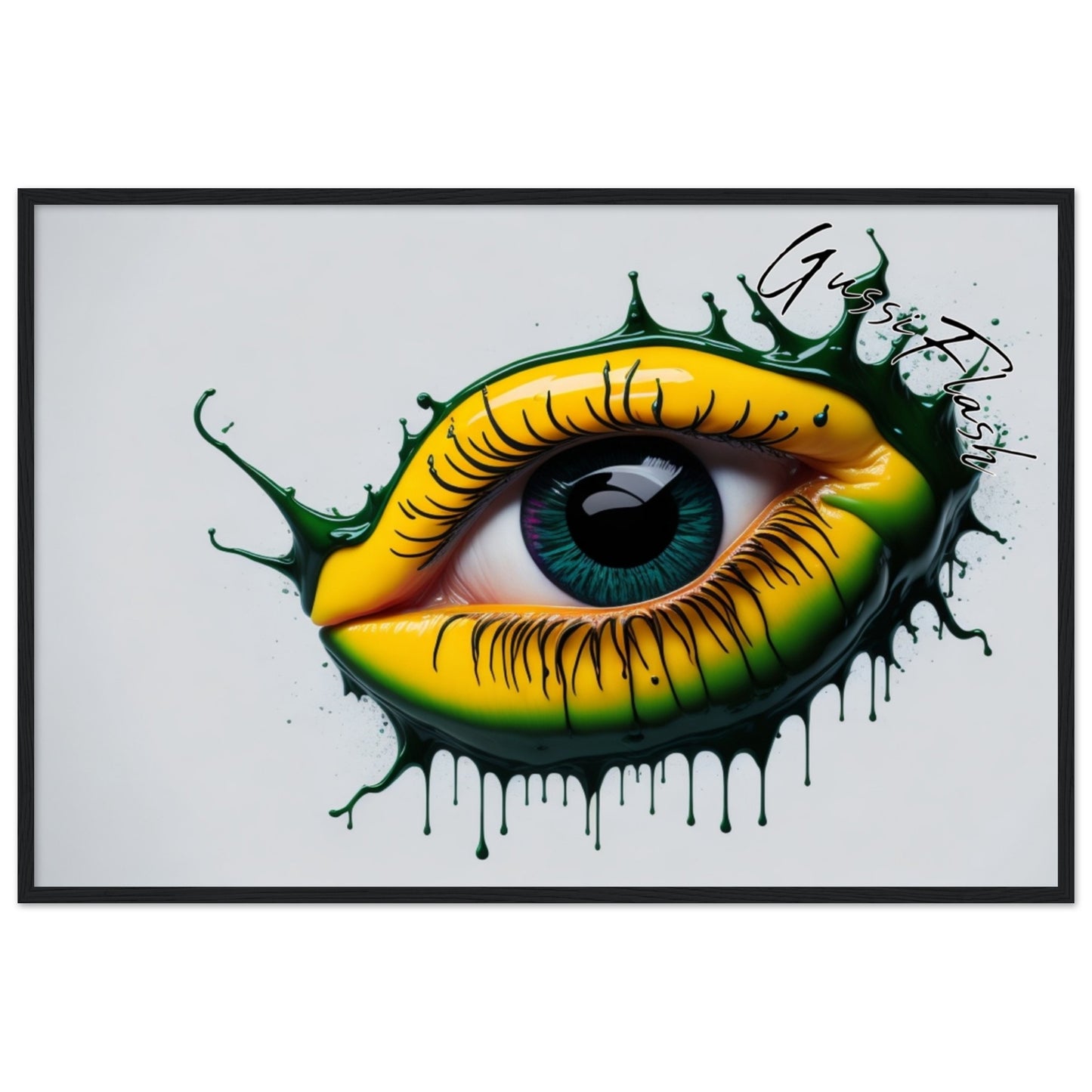 Premium-Poster aus mattem Papier mit Holzrahmen