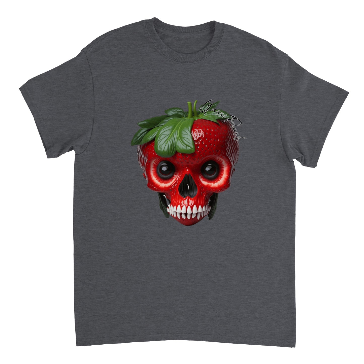 Schweres Unisex T-Shirt mit GussiFlash Skull