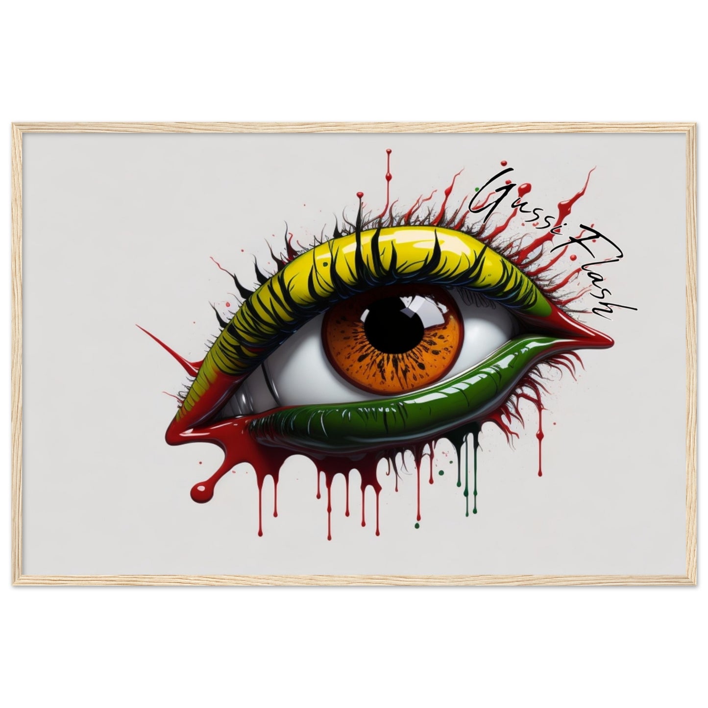 Premium-Poster aus mattem Papier mit Holzrahmen