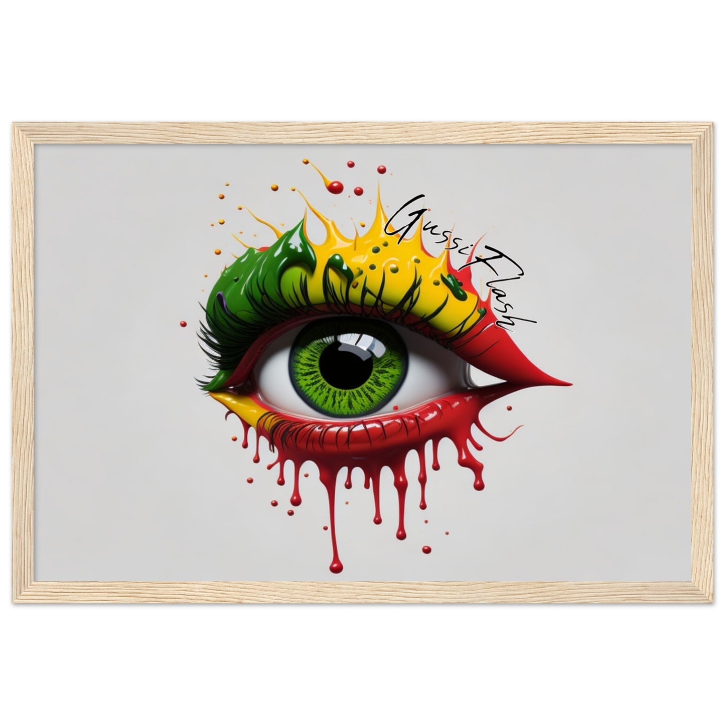 Premium-Poster aus mattem Papier mit Holzrahmen