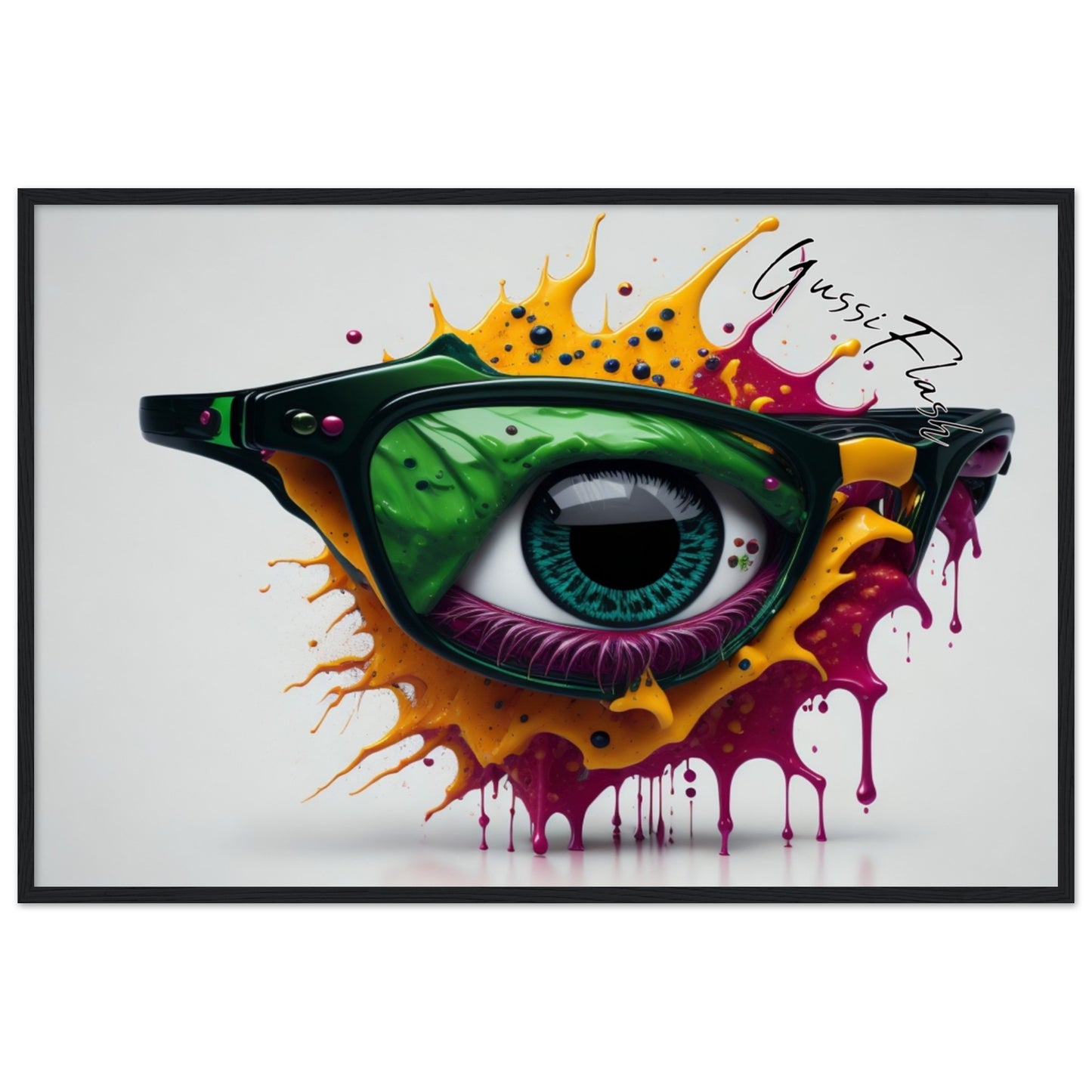 Premium-Poster aus mattem Papier mit Holzrahmen
