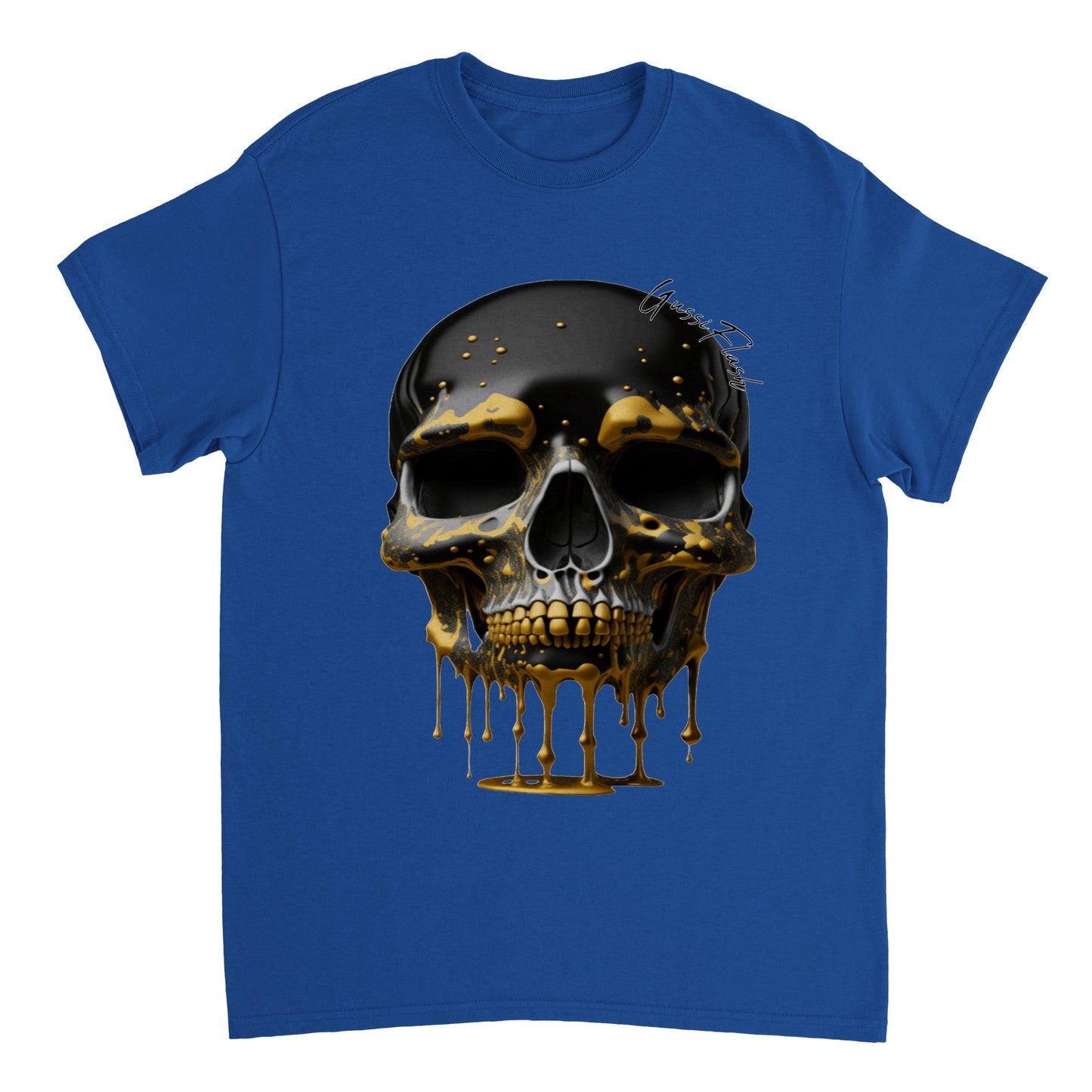 Schweres Unisex T-Shirt mit GussiFlash Skull