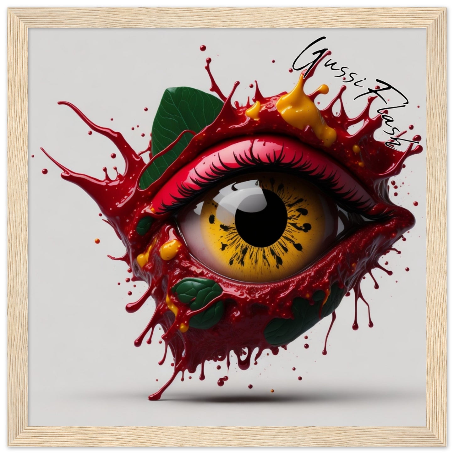 Premium-Poster aus mattem Papier mit Holzrahmen