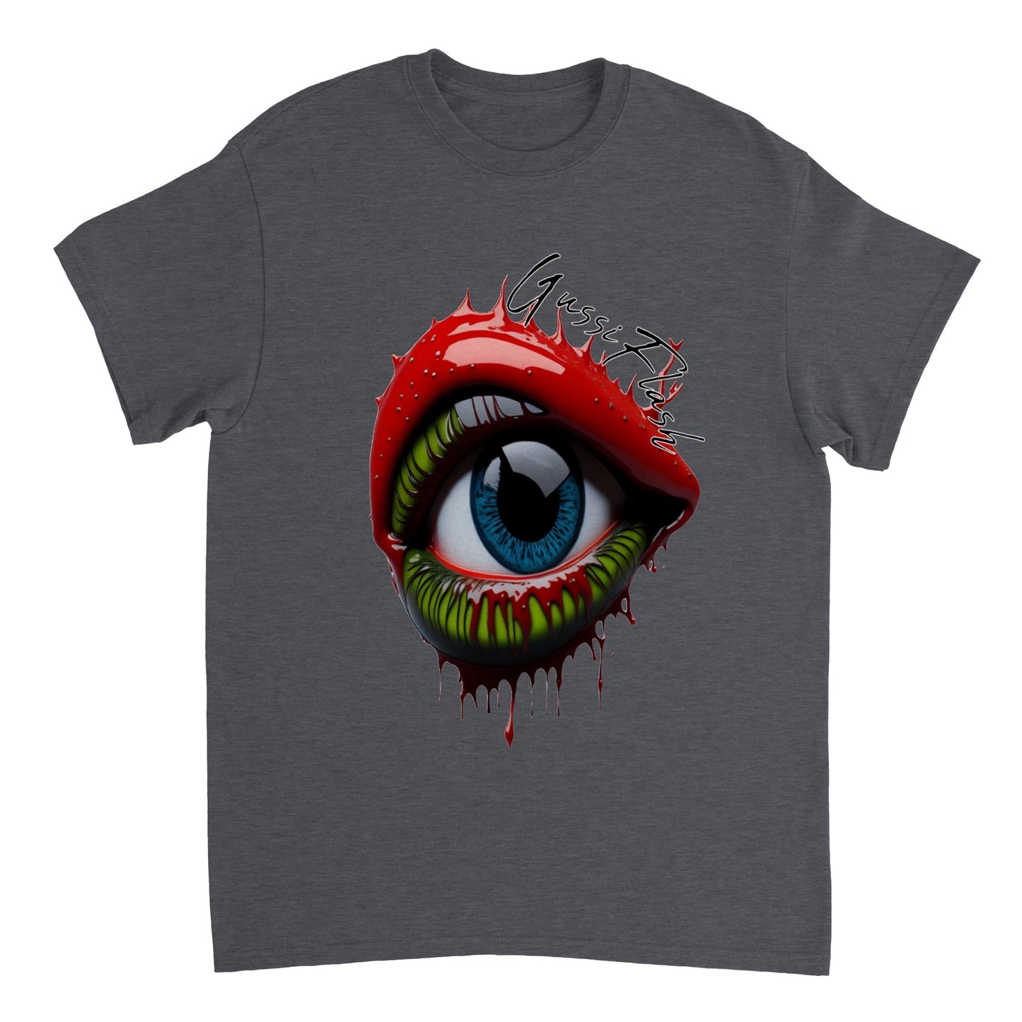 Schweres Unisex T-Shirt mit Rundhalsausschnitt und Gussiflash Logo