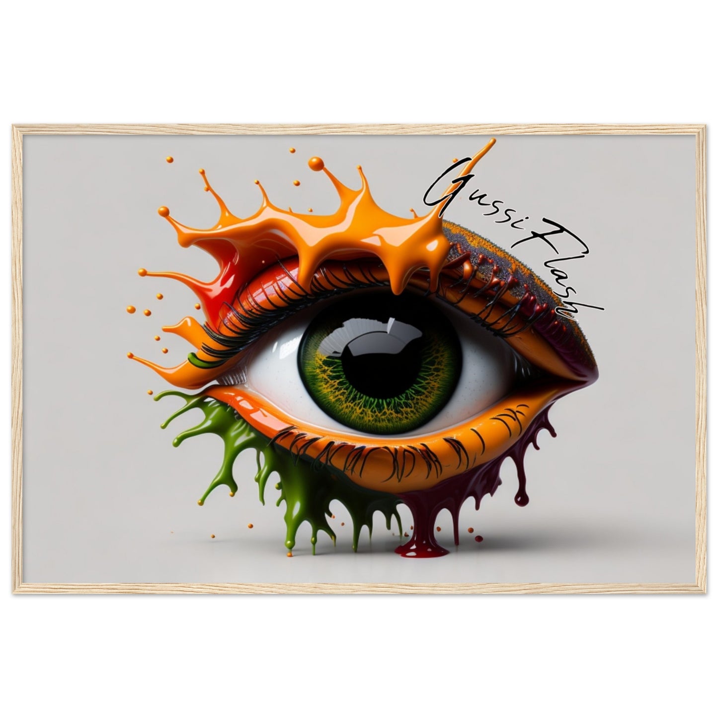 Premium-Poster aus mattem Papier mit Holzrahmen