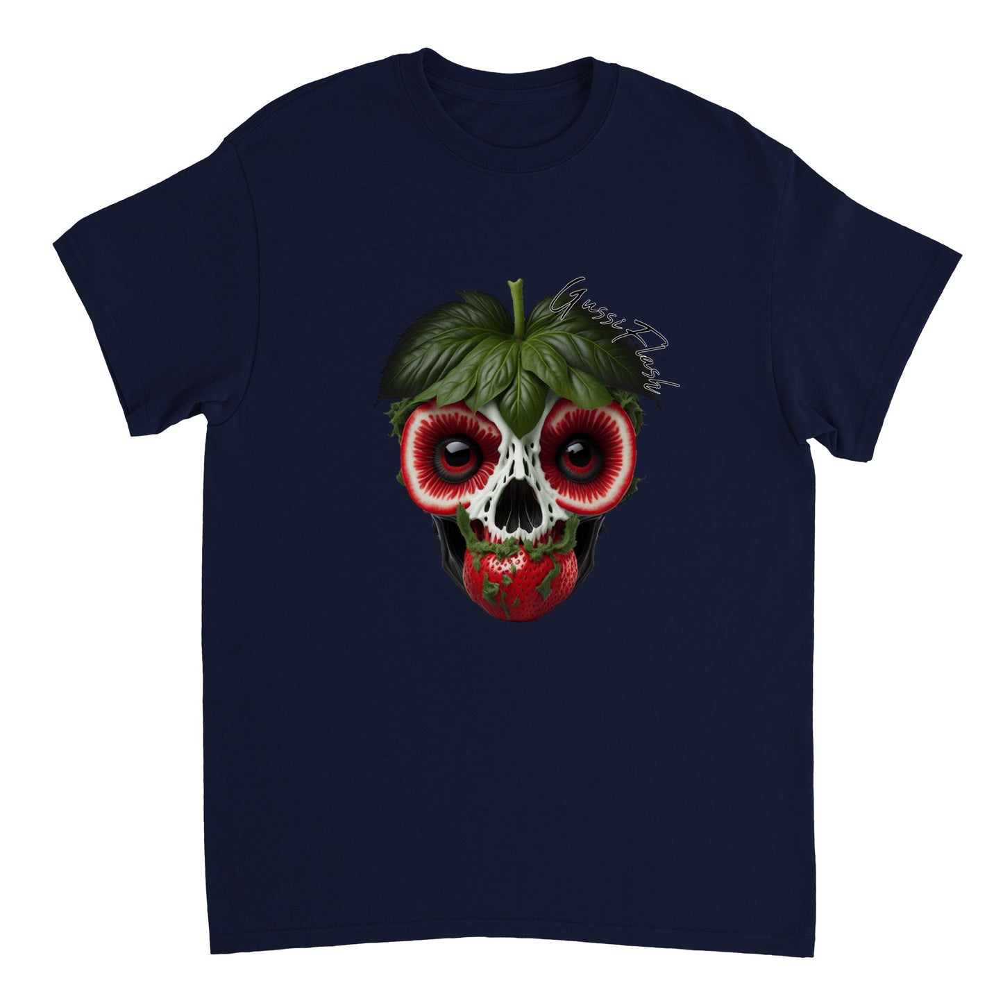 Schweres Unisex T-Shirt mit GussiFlash Skull