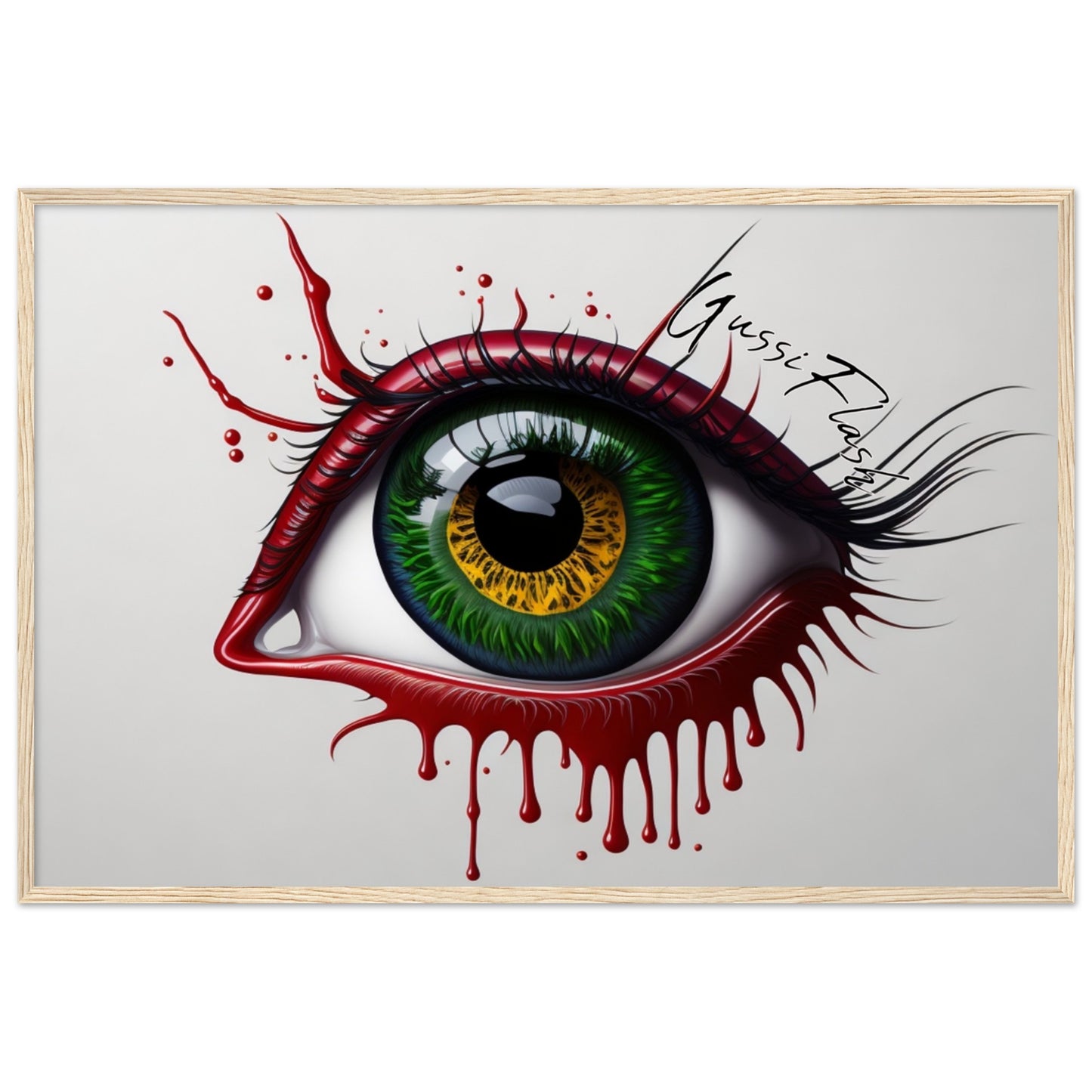 Premium-Poster aus mattem Papier mit Holzrahmen
