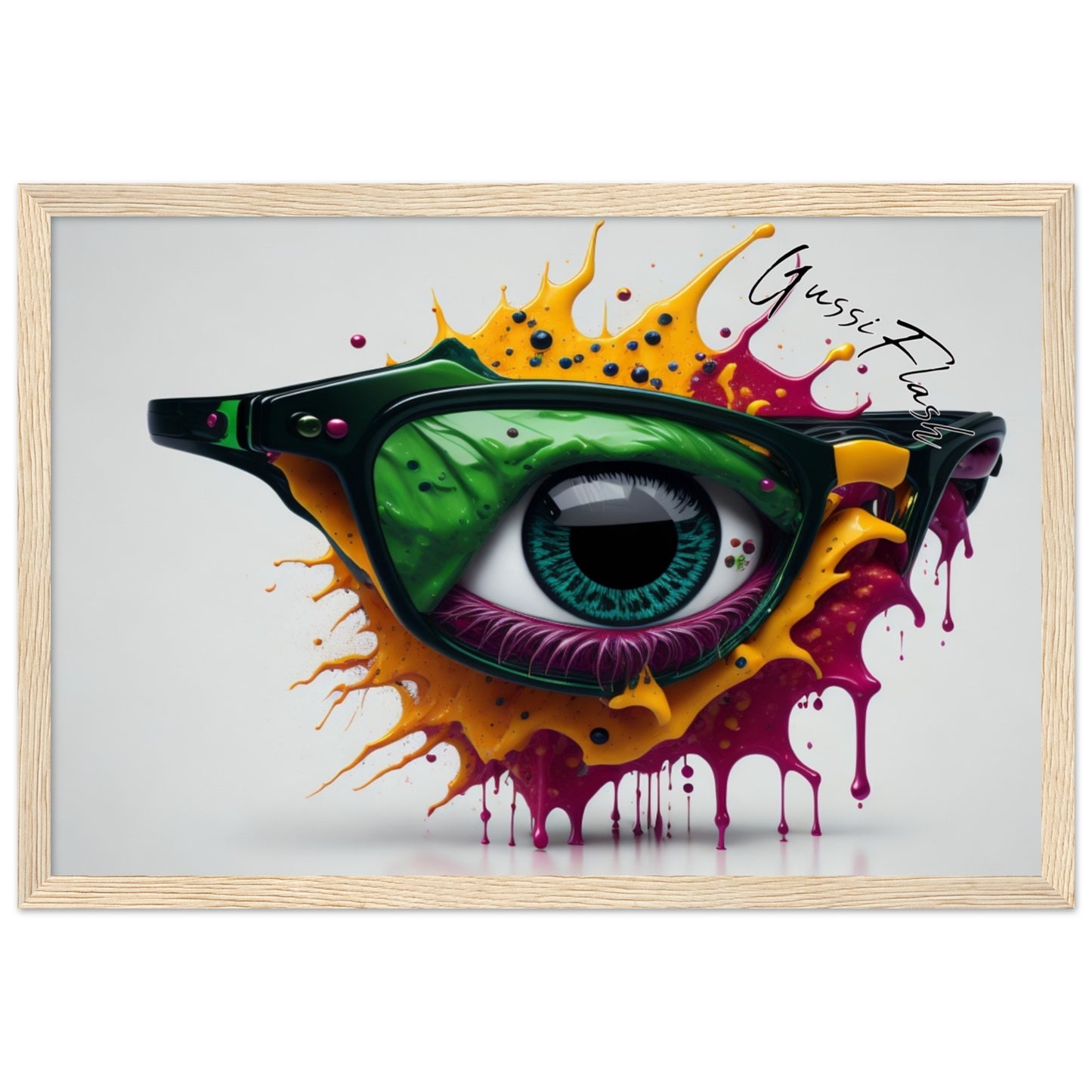 Premium-Poster aus mattem Papier mit Holzrahmen