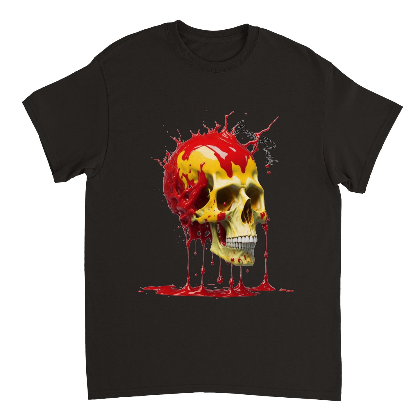 Schweres Unisex T-Shirt mit Skull von GussiFlash