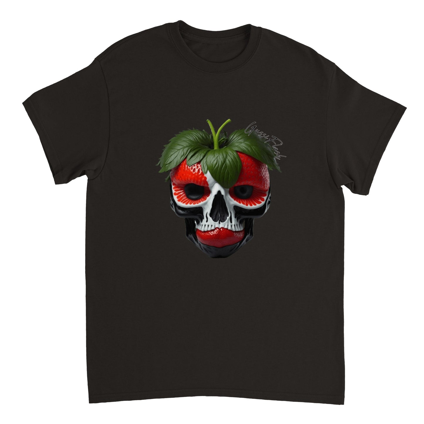 Schweres Unisex T-Shirt mit GussiFlash Skull