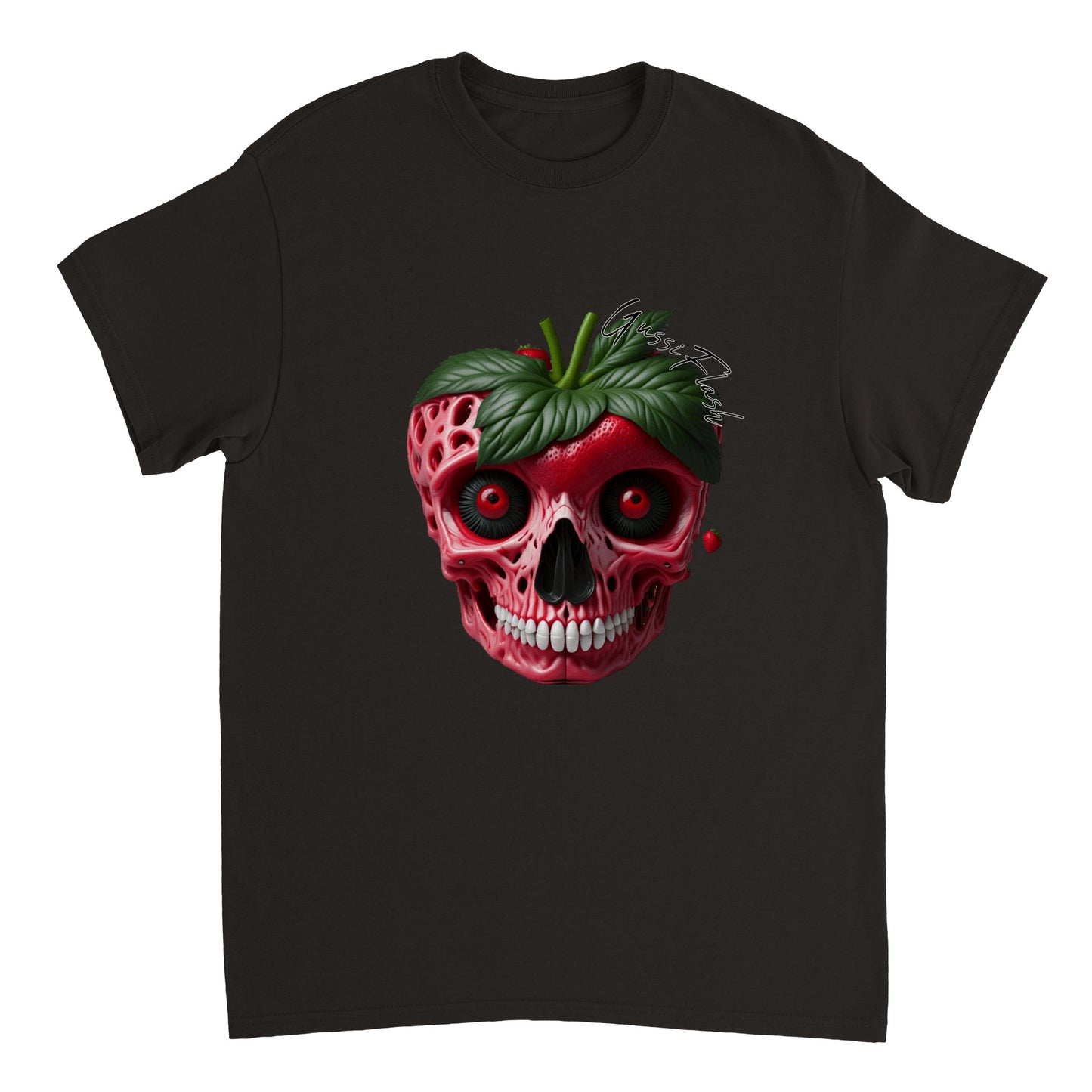 Schweres Unisex T-Shirt mit GussiFlash Skull