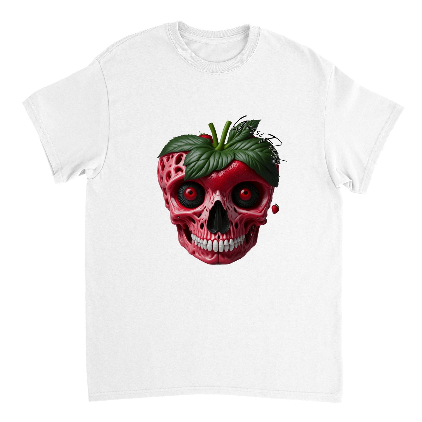 Schweres Unisex T-Shirt mit GussiFlash Skull