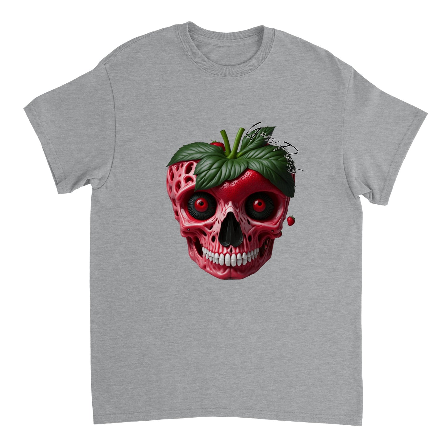 Schweres Unisex T-Shirt mit GussiFlash Skull
