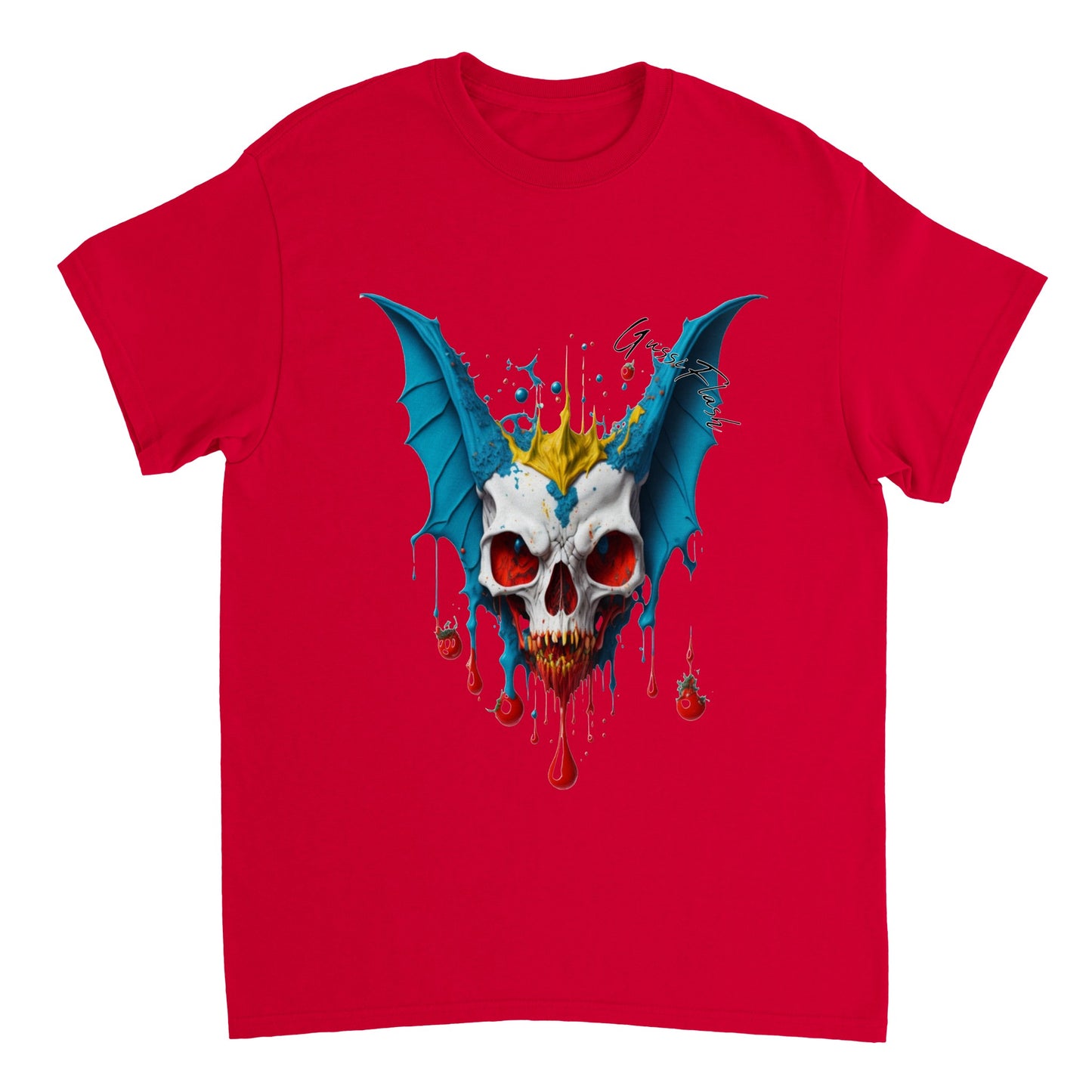 Schweres Unisex T-Shirt mit GussiFlash Logo