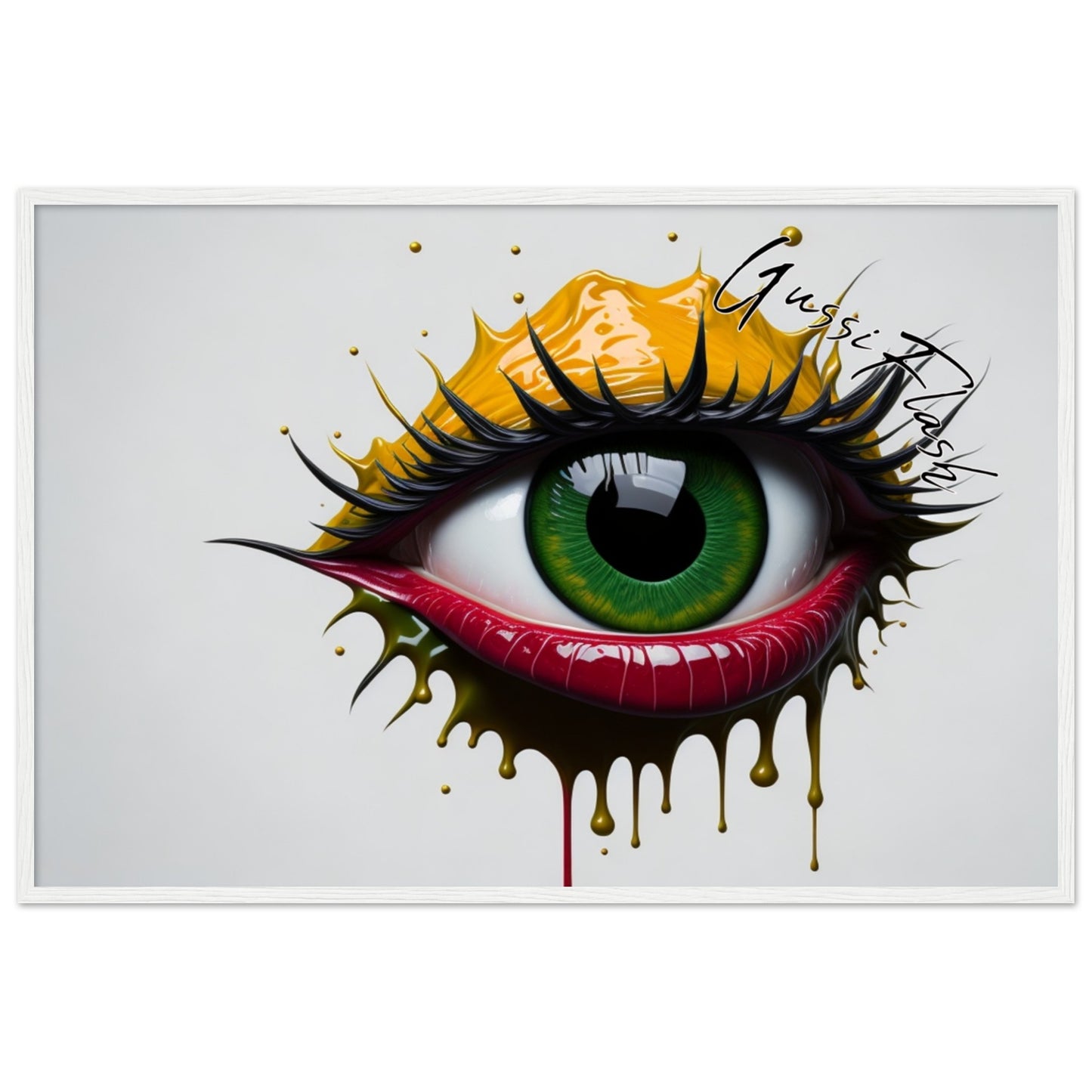 Premium-Poster aus mattem Papier mit Holzrahmen