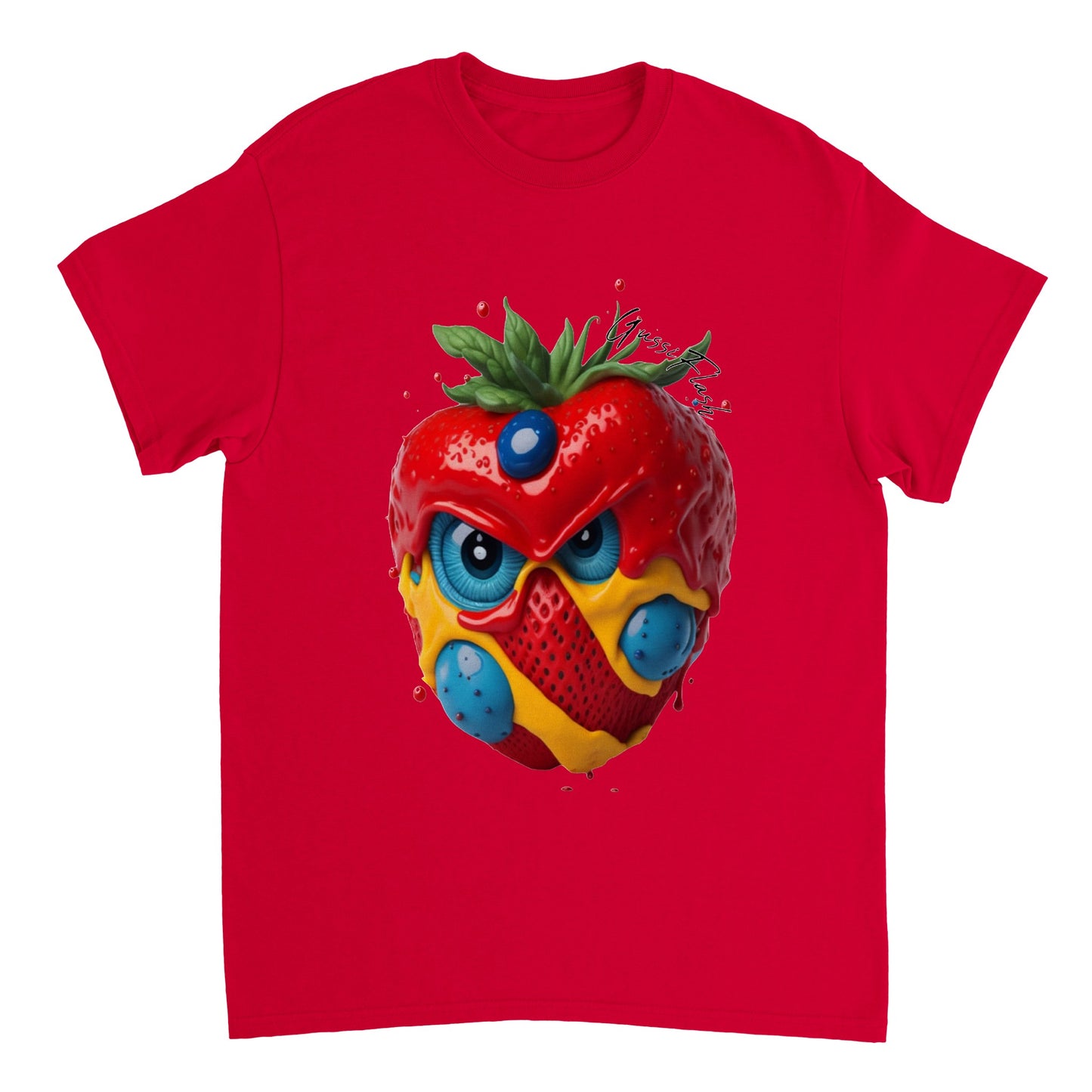 Schweres Unisex T-Shirt mit Rundhalsausschnitt und Gussiflash Logo