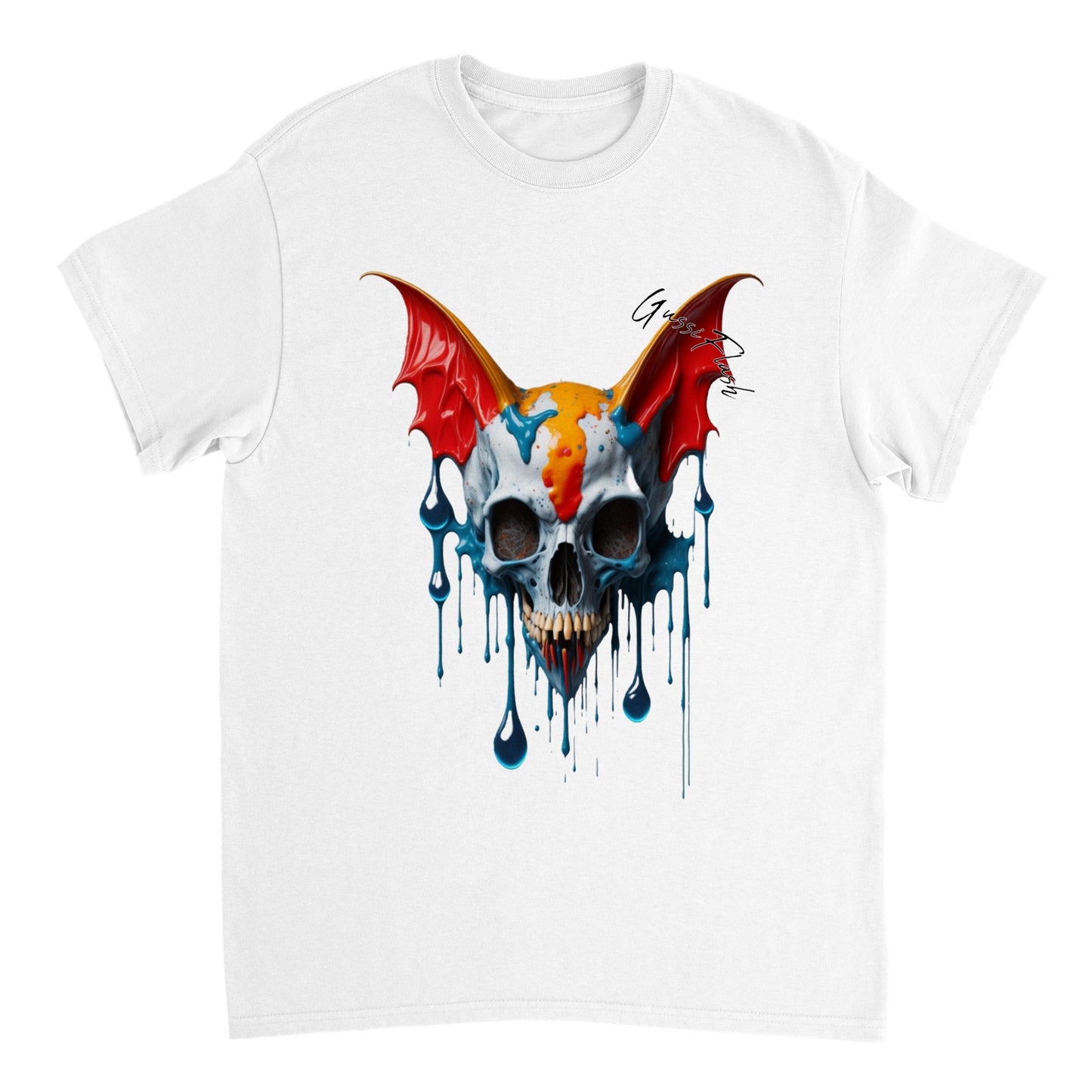 Schweres Unisex T-Shirt mit GussiFlash Skull